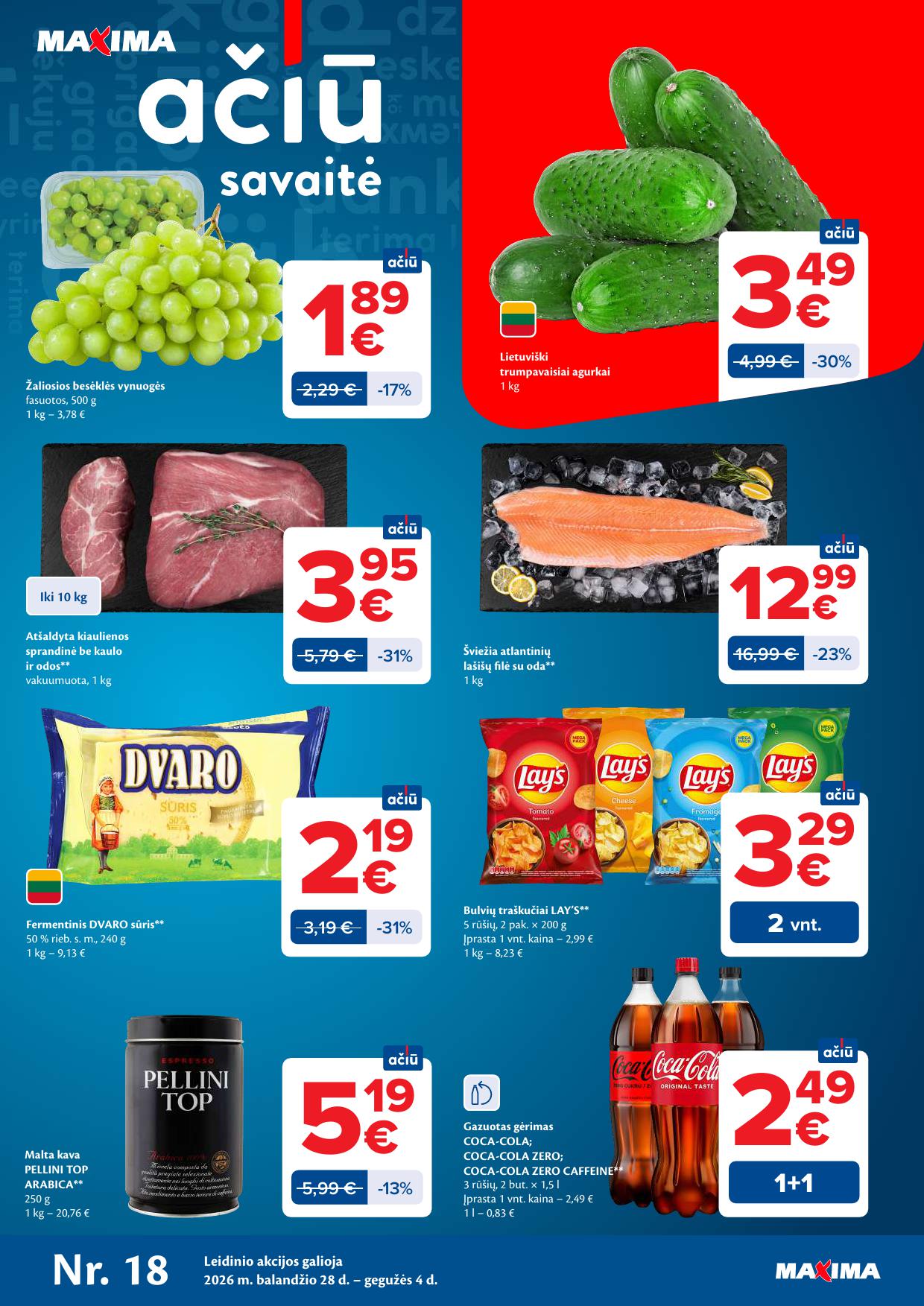 Naujausias MAXIMA kaininis katalogas 2026.04.28 - 2026.05.04
