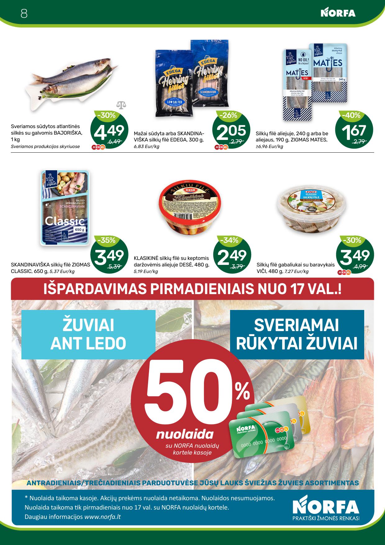 Naujausias NORFA kaininis katalogas 2025.08.21 - 2025.09.03