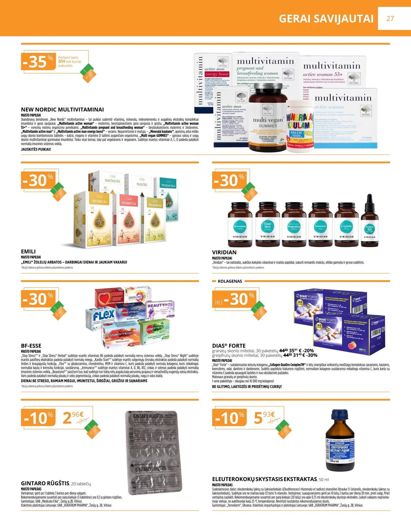 Naujas GINTARINĖS vaistinės leidinys nuo 2026.04.01 iki 2026.04.30