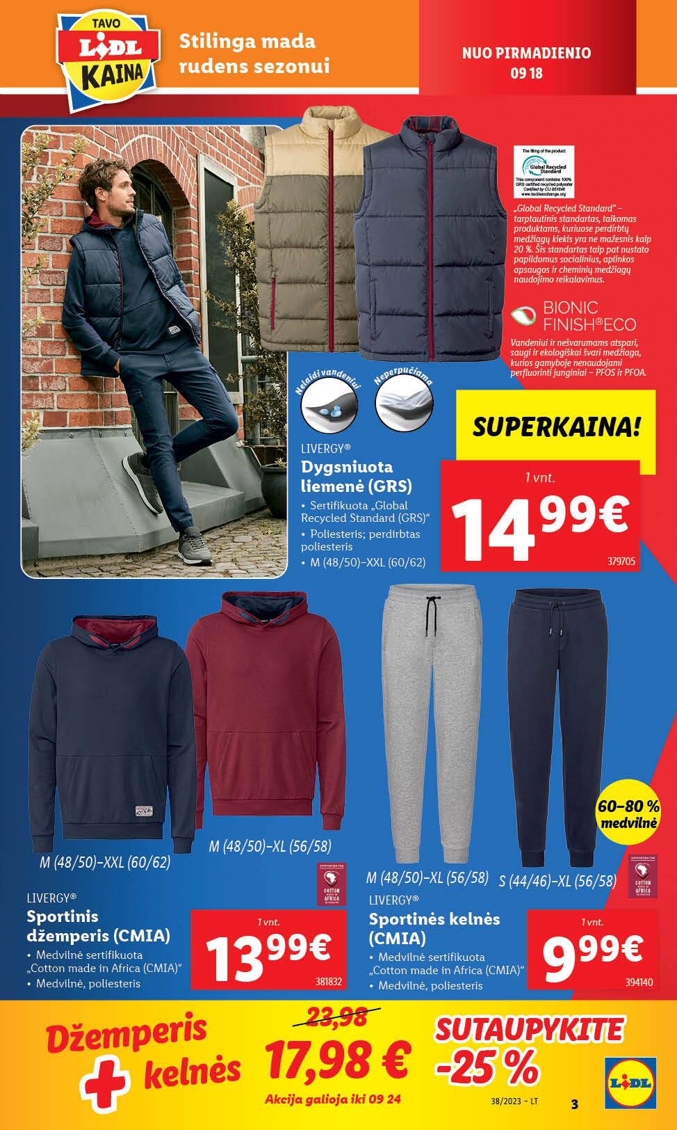 LIDL ne maisto prekių leidinys 2023.09.18 - 2023.09.24.