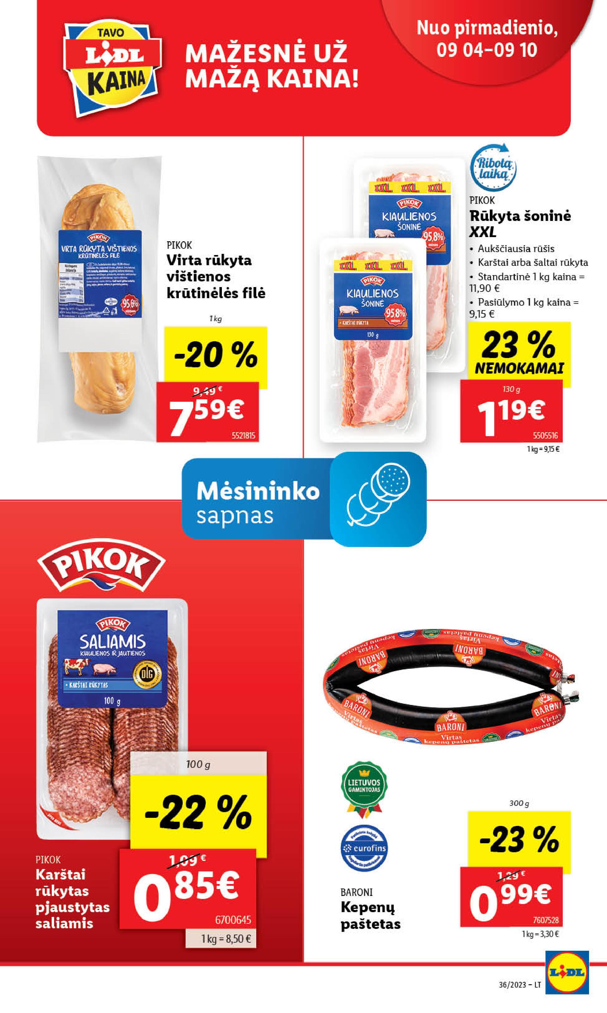 Naujausias LIDL kaininis katalogas 2023.09.04 - 2023.09.10