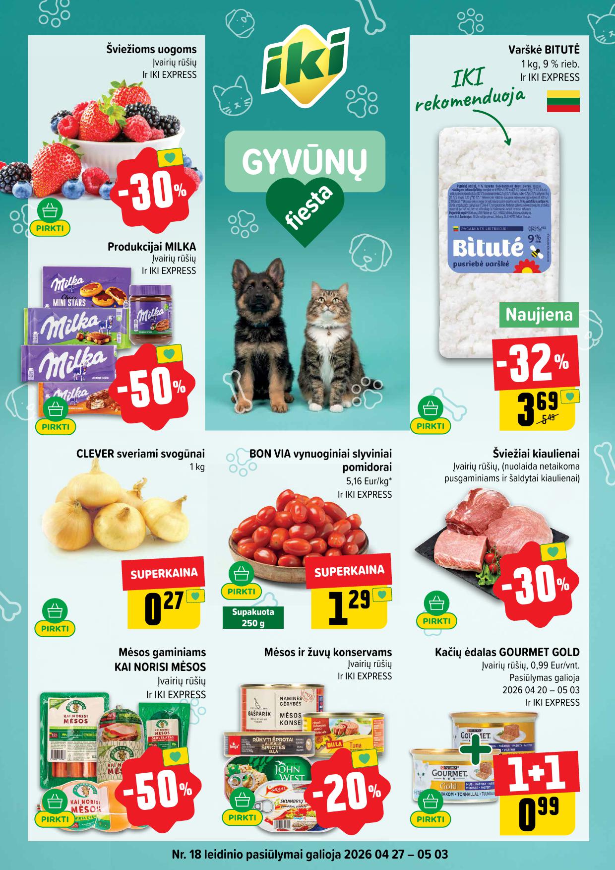 Naujausias IKI kaininis katalogas 2026.04.27 - 2026.05.03