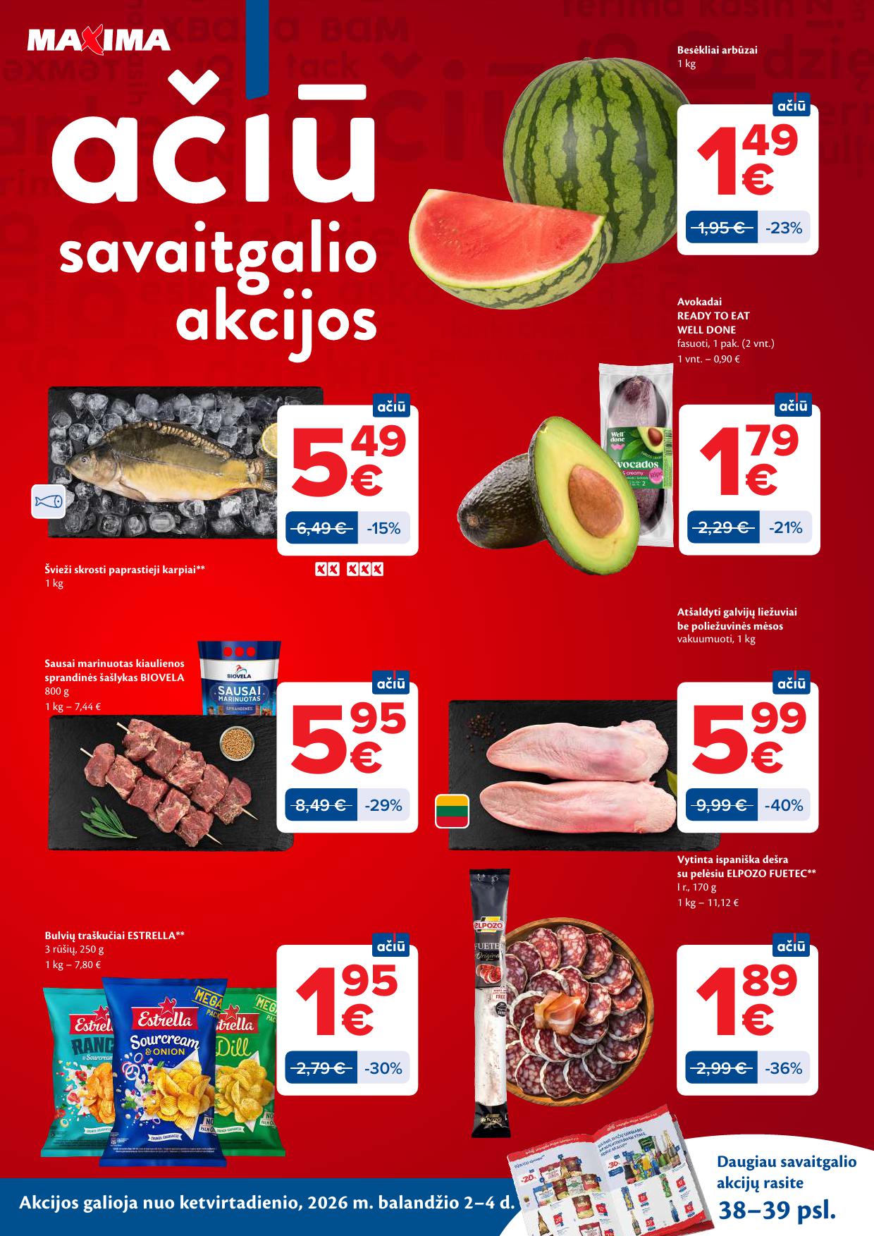 Naujausias MAXIMA kaininis katalogas 2026.03.31 - 2026.04.06