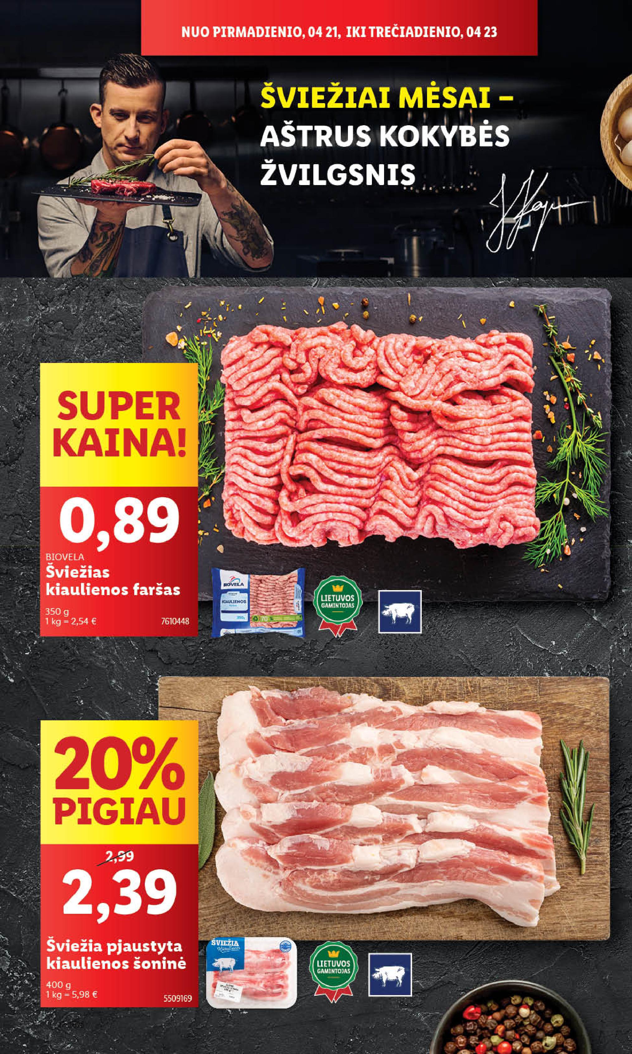 LIDL akcijų ir nuolaidų leidinys 2025.04.21 - 2025.04.27