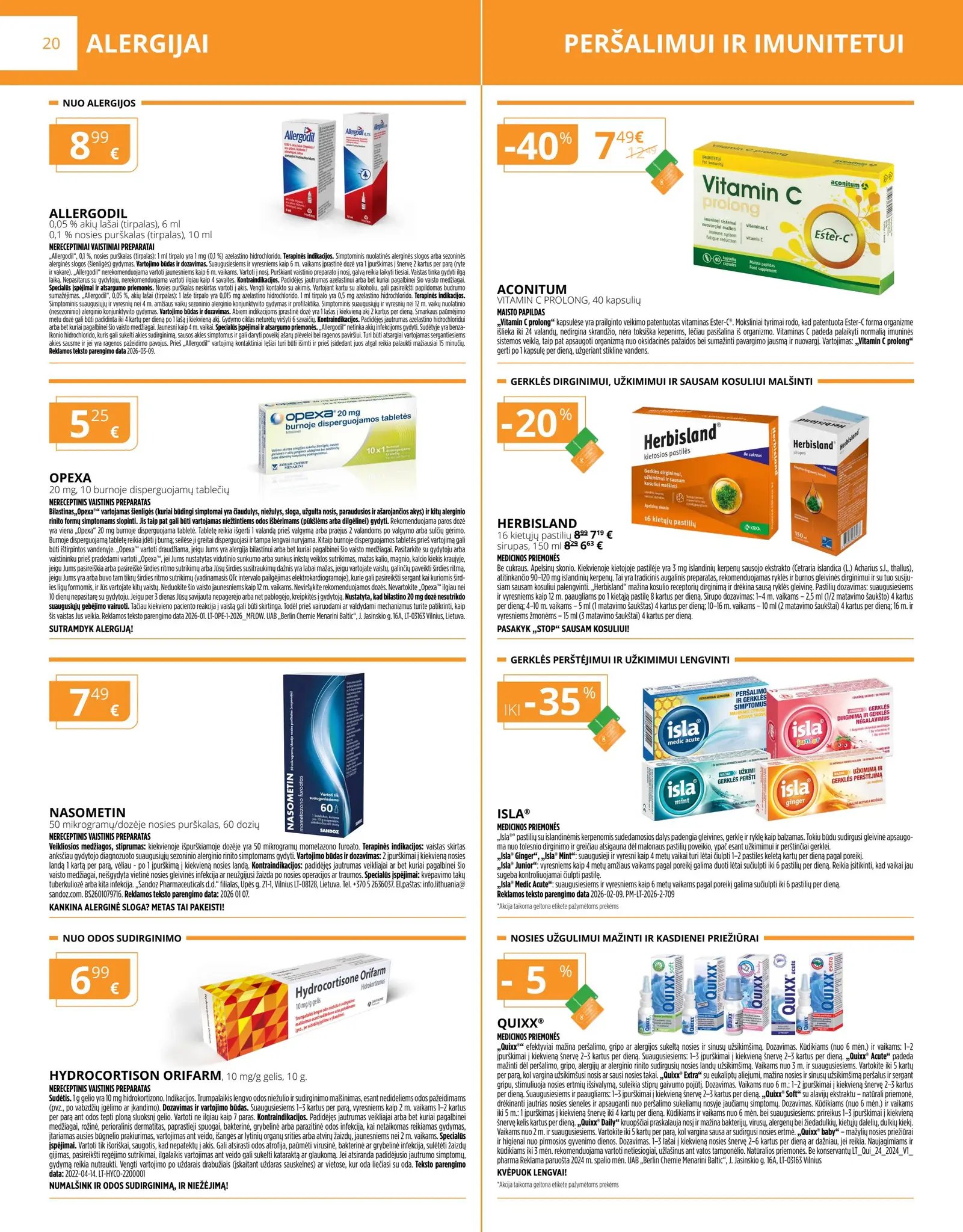 Naujas GINTARINĖS vaistinės leidinys nuo 2026.04.01 iki 2026.04.30