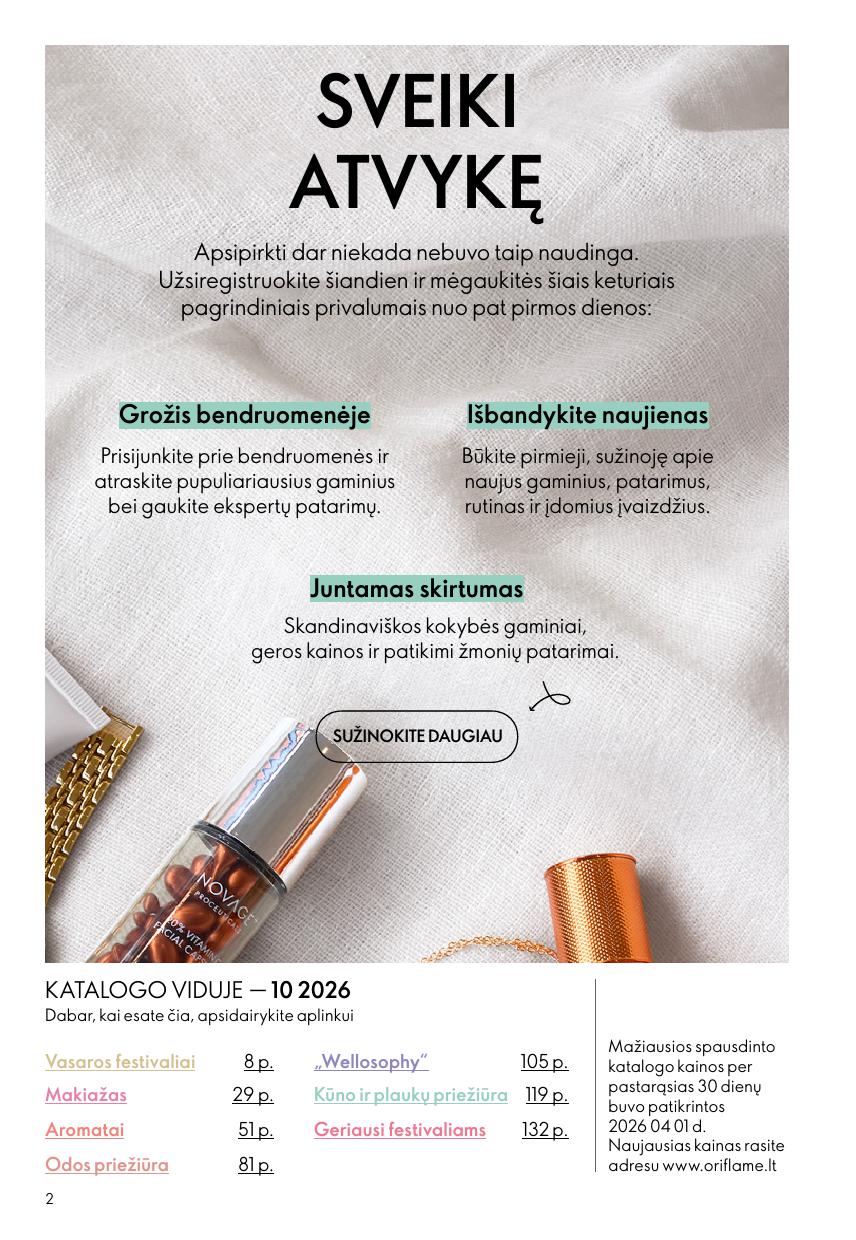 ORIFLAME  katalogas galioja 2026.07.15 - 2026.08.04