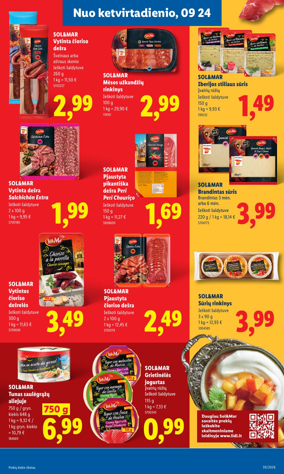 LIDL akcijų ir nuolaidų leidinys 2026.09.21 - 2026.09.27