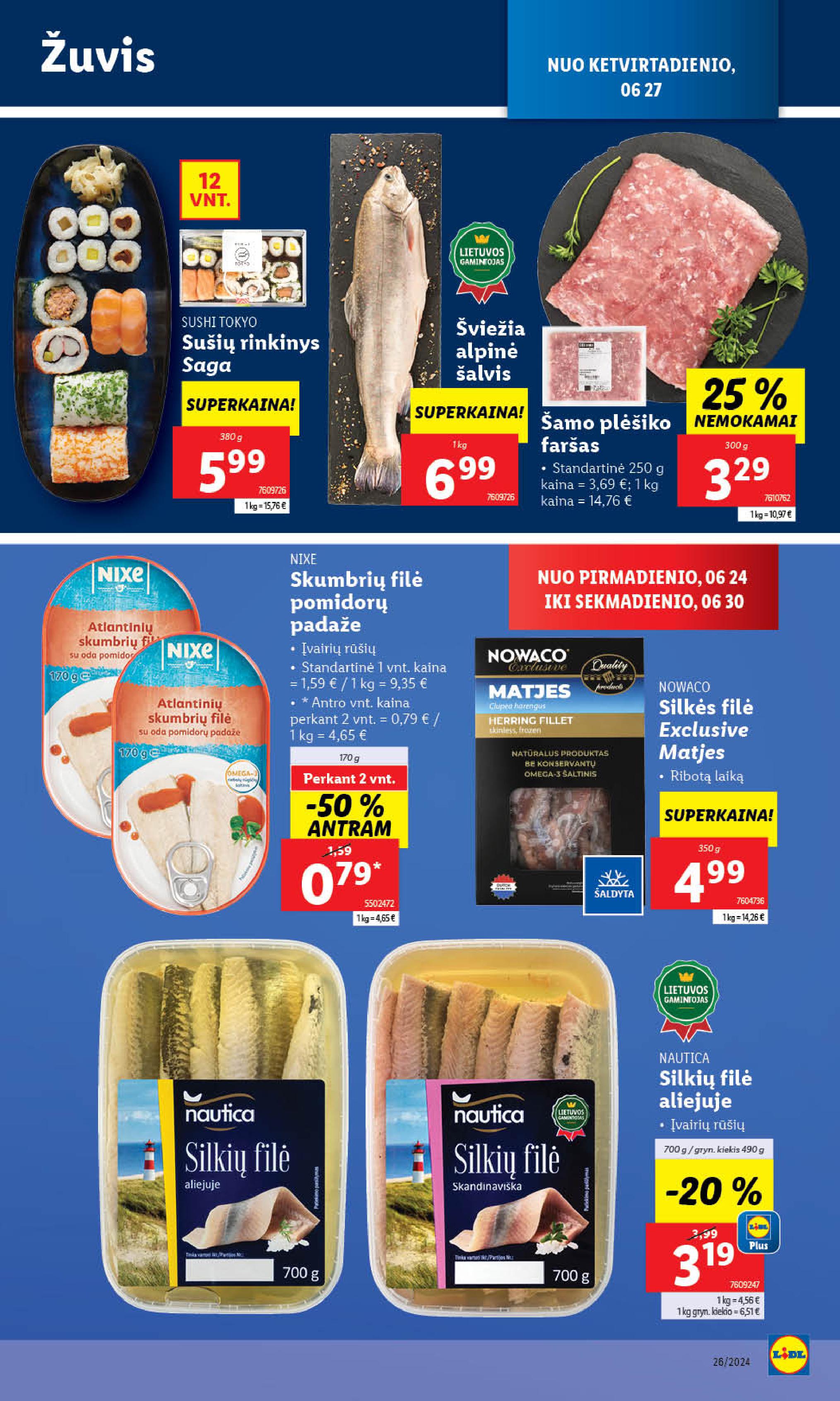 Naujausias LIDL kaininis katalogas 2024.06.24 - 2024.06.30