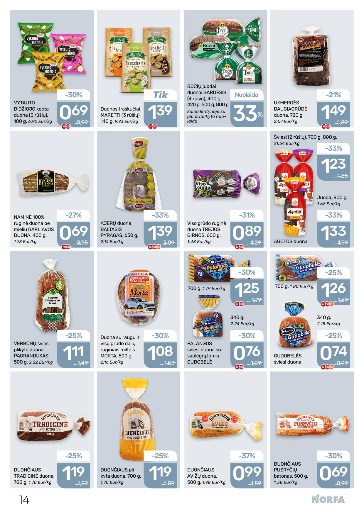 Naujausias NORFA kaininis katalogas 2026.03.05 - 2026.03.18