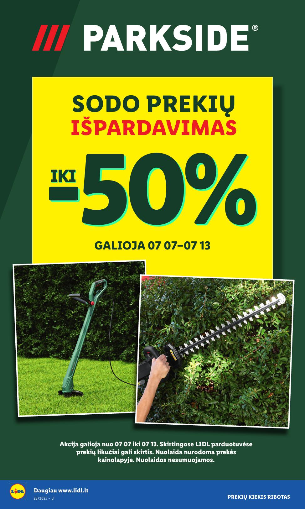 LIDL ne maisto prekių leidinys 2025.07.07 - 2025.07.13