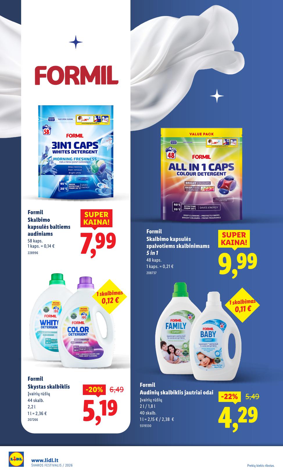 LIDL akcijų katalogas "Švaros festivalis"