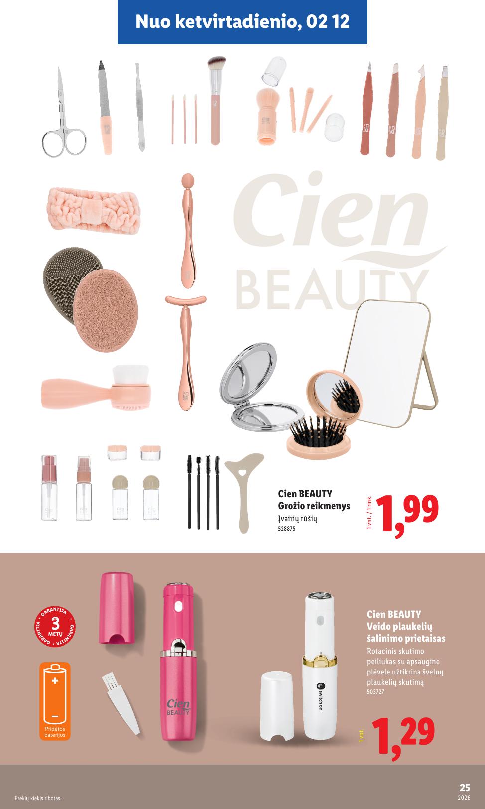 LIDL nuolaidų katalogas "Grožio festivalis" galioja nuo 2026.02.12