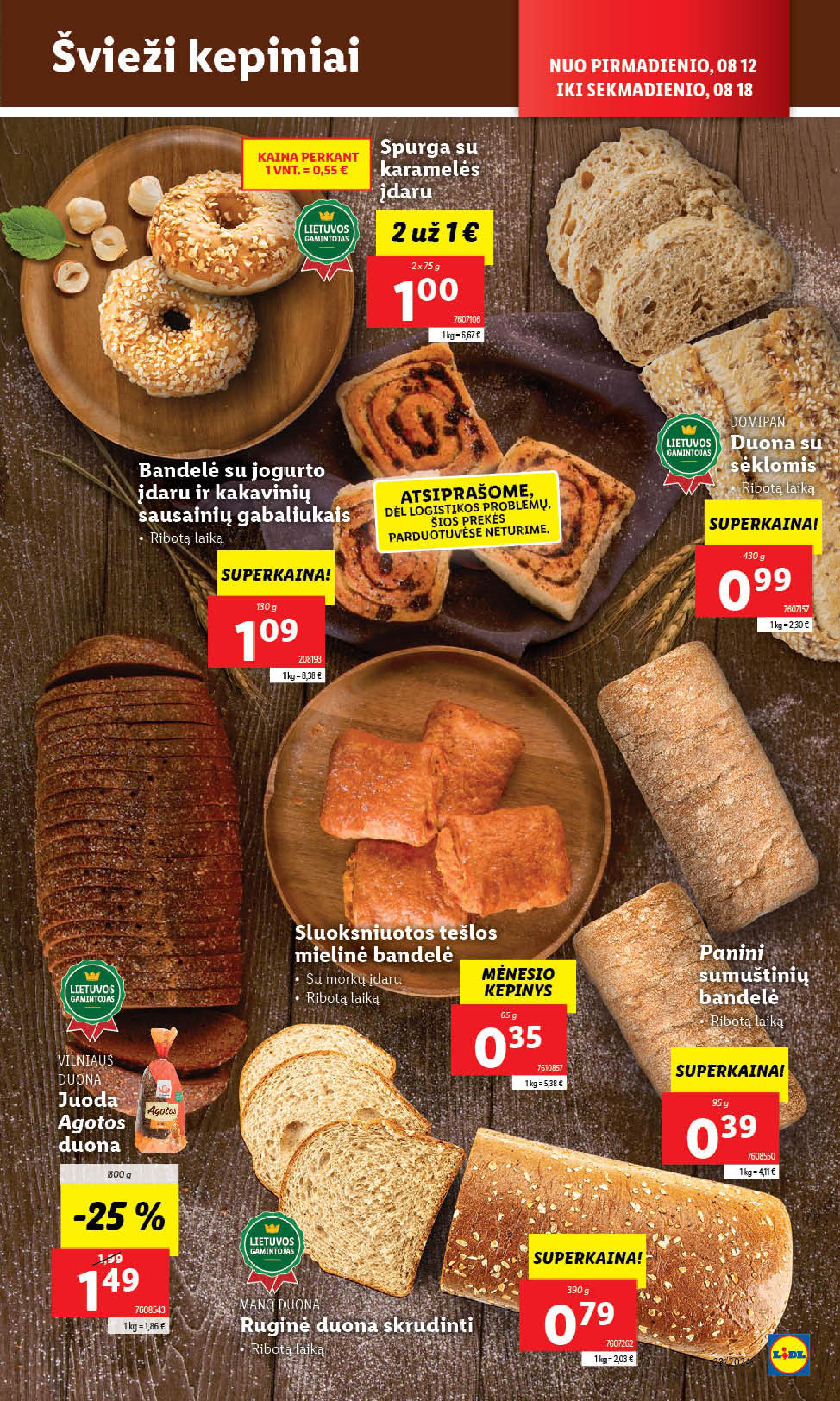 Naujausias LIDL kaininis katalogas 2024.08.12 - 2024.08.18
