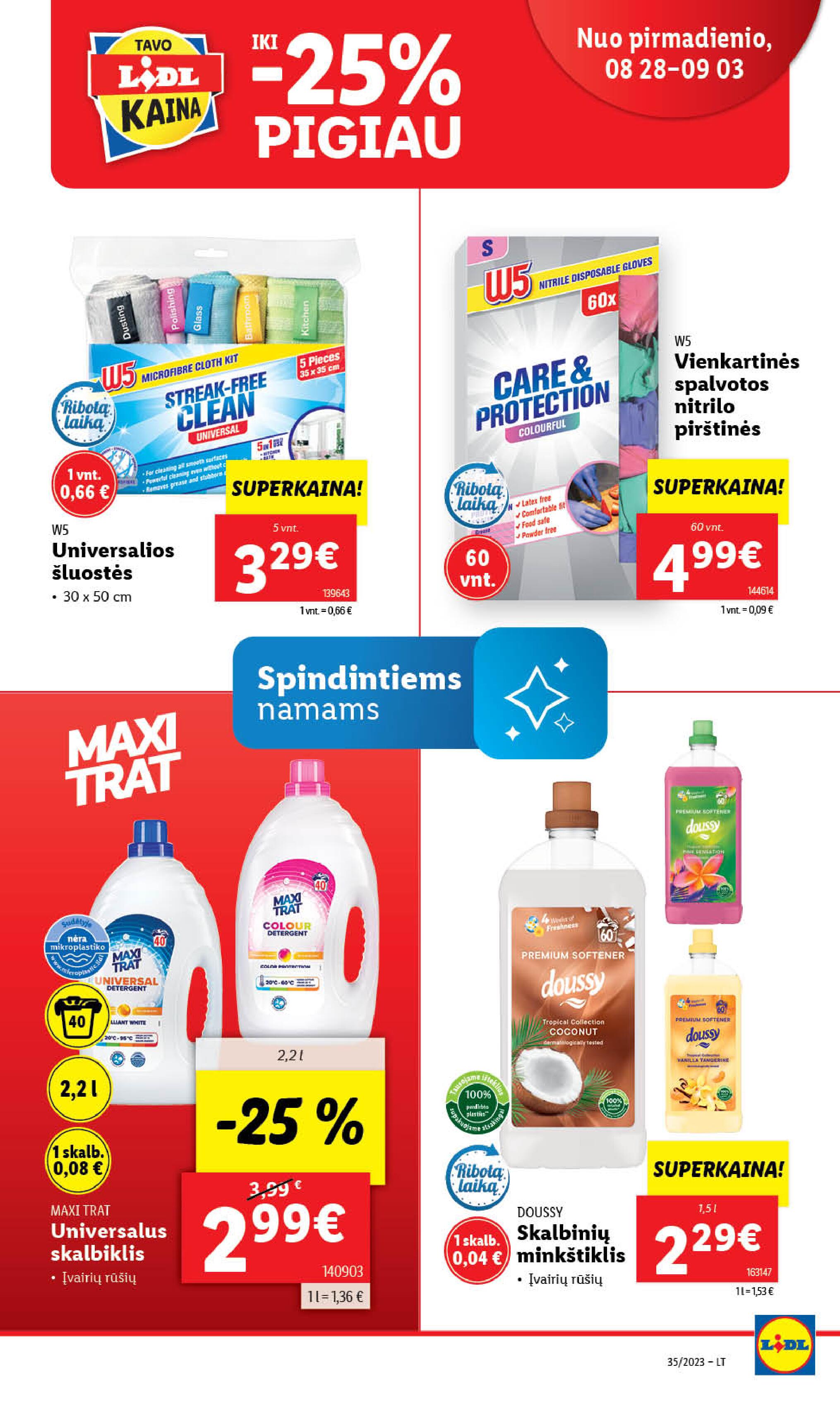 Naujausias LIDL kaininis katalogas 2023.08.28 - 2023.09.03
