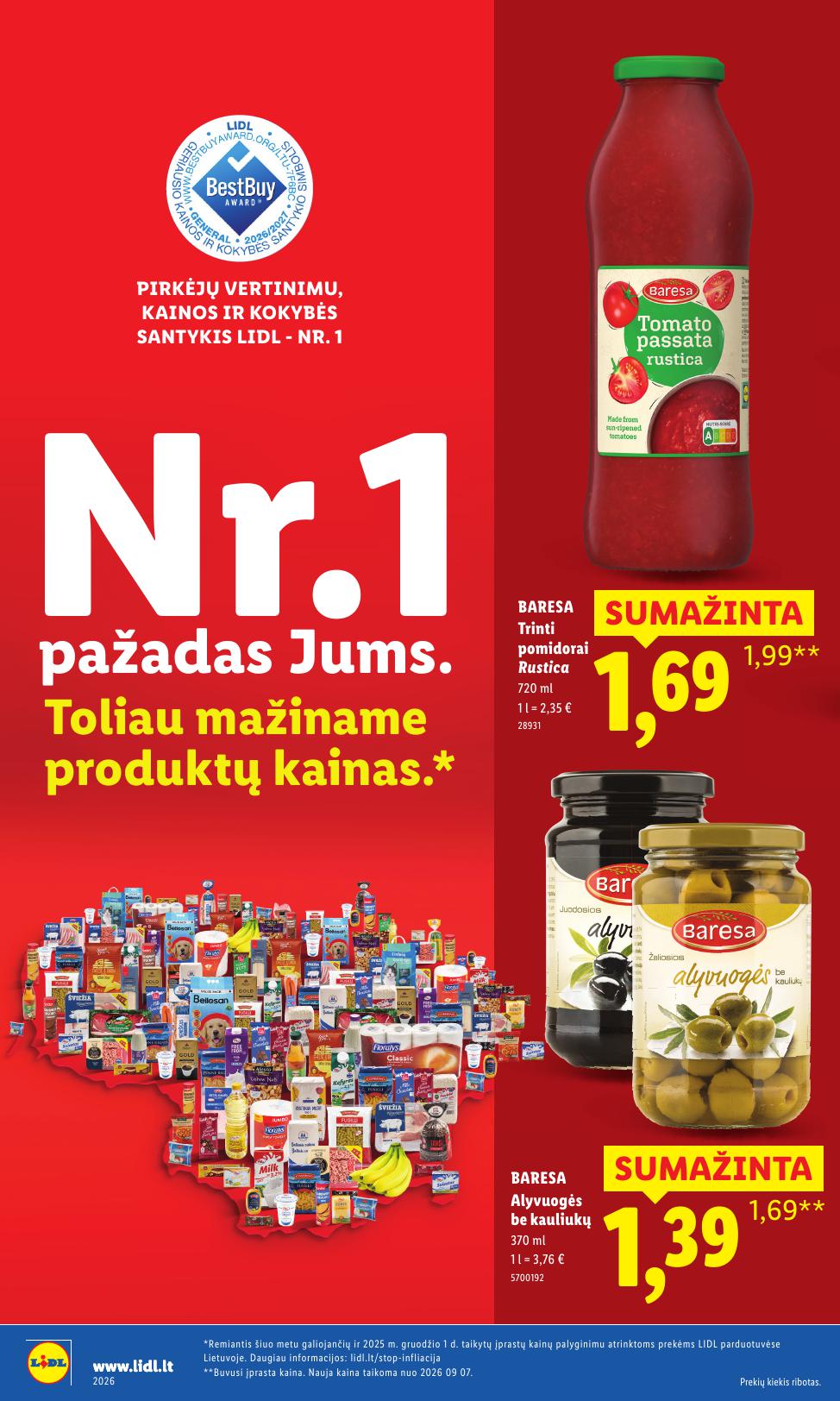 LIDL nuolaidų katalogas "Nr.1 Pažadas Jums"