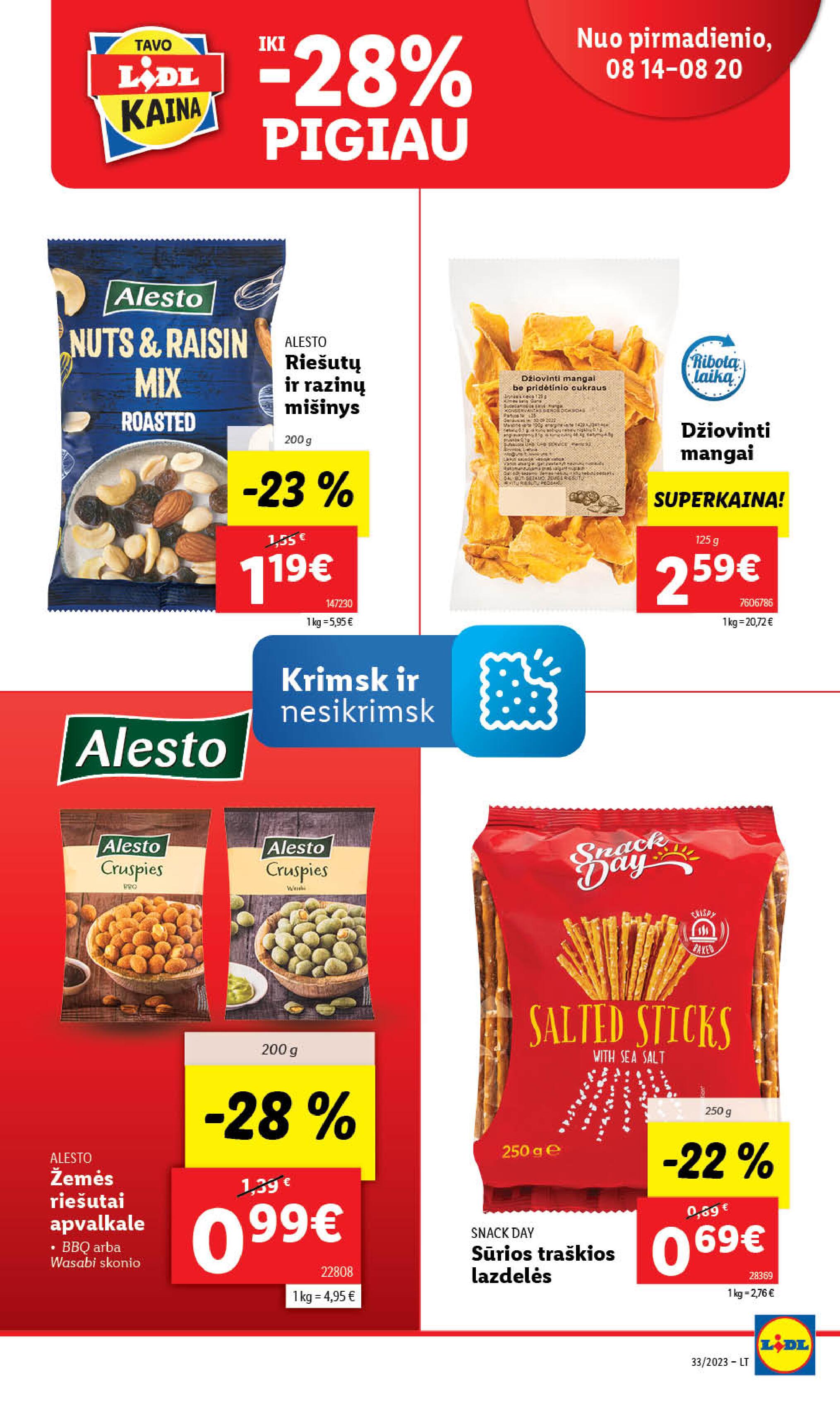 Naujausias LIDL kaininis katalogas 2023.08.14 - 2023.08.20
