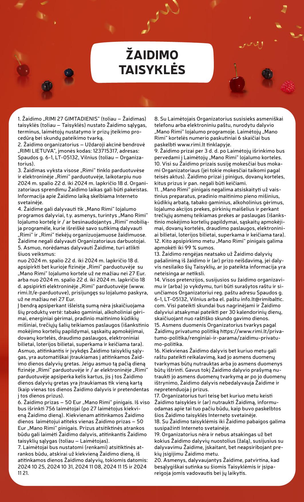 Naujausias RIMI kaininis katalogas 2024.10.22 - 2024.10.28
