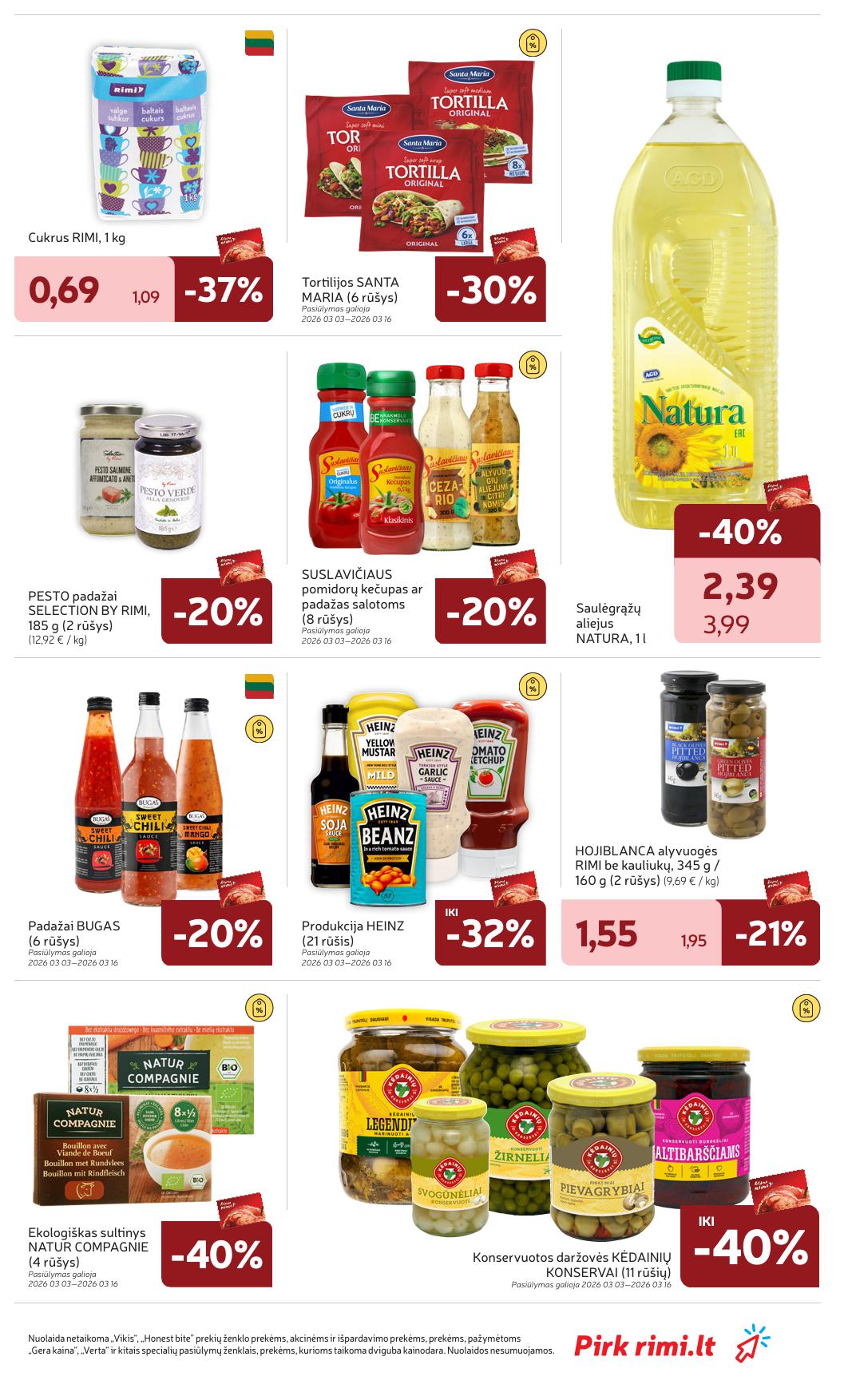Naujausias RIMI kaininis katalogas 2026.03.03 - 2026.03.09