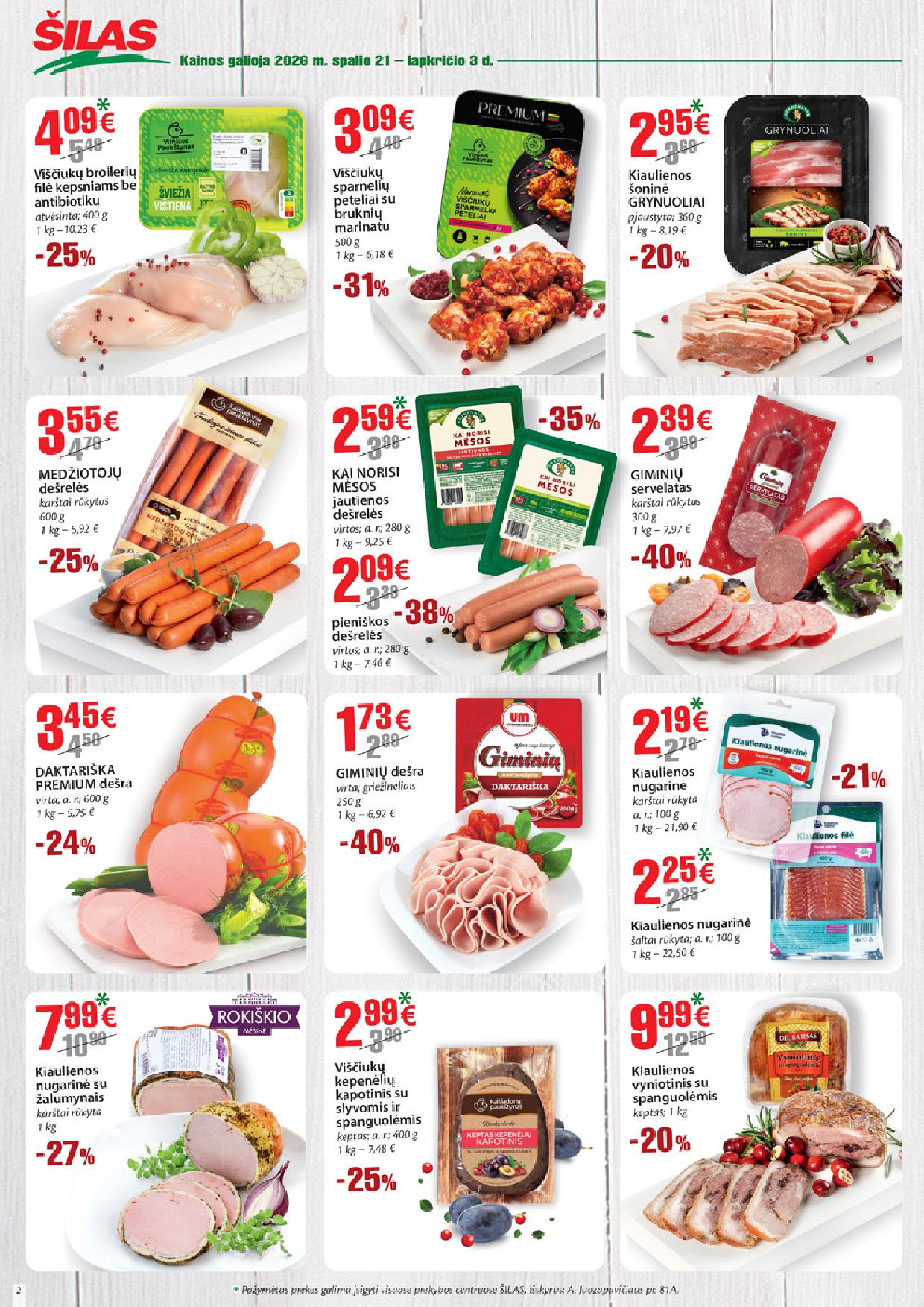 ŠILAS akcijų ir nuolaidų leidinys Nr.21 2026.10.21 - 2026.11.03
