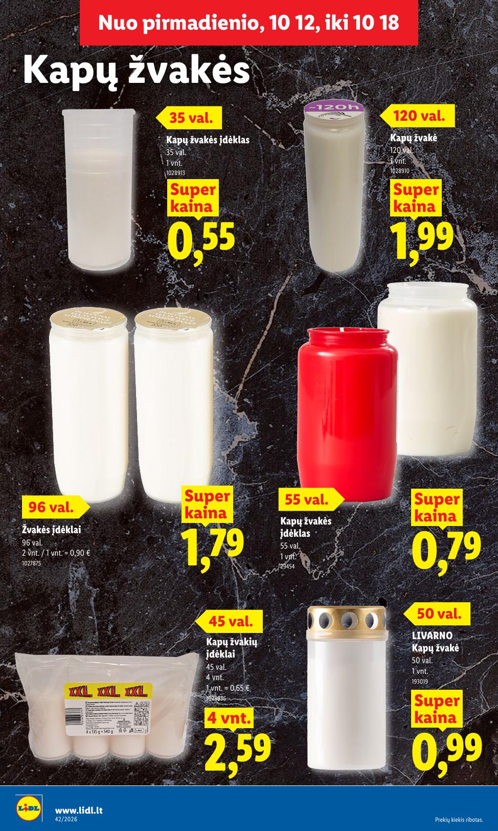 Naujausias LIDL kaininis katalogas 2026.10.12 - 2026.10.18