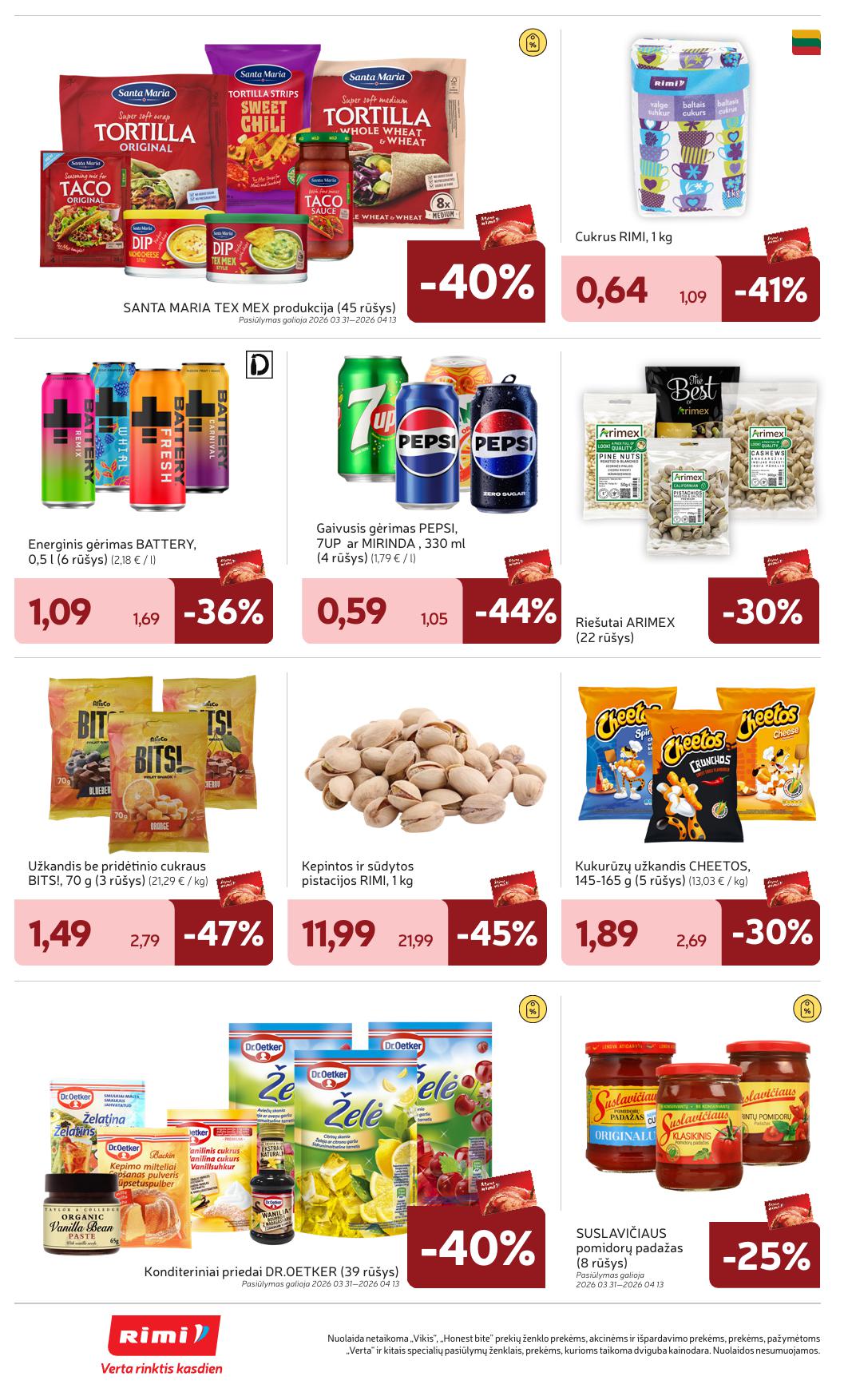 Naujausias RIMI kaininis katalogas 2026.03.31 - 2026.04.06