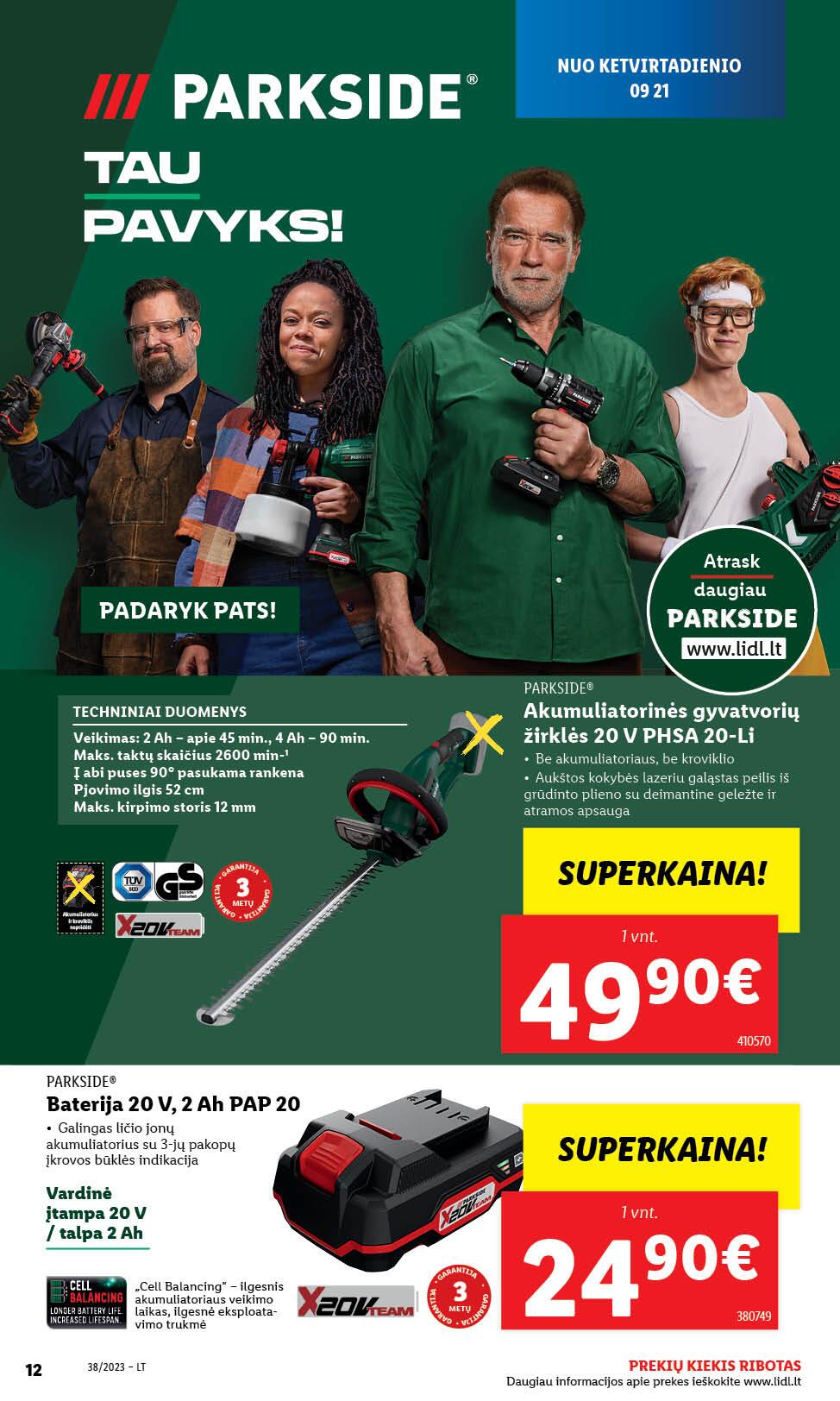 LIDL ne maisto prekių leidinys 2023.09.18 - 2023.09.24.