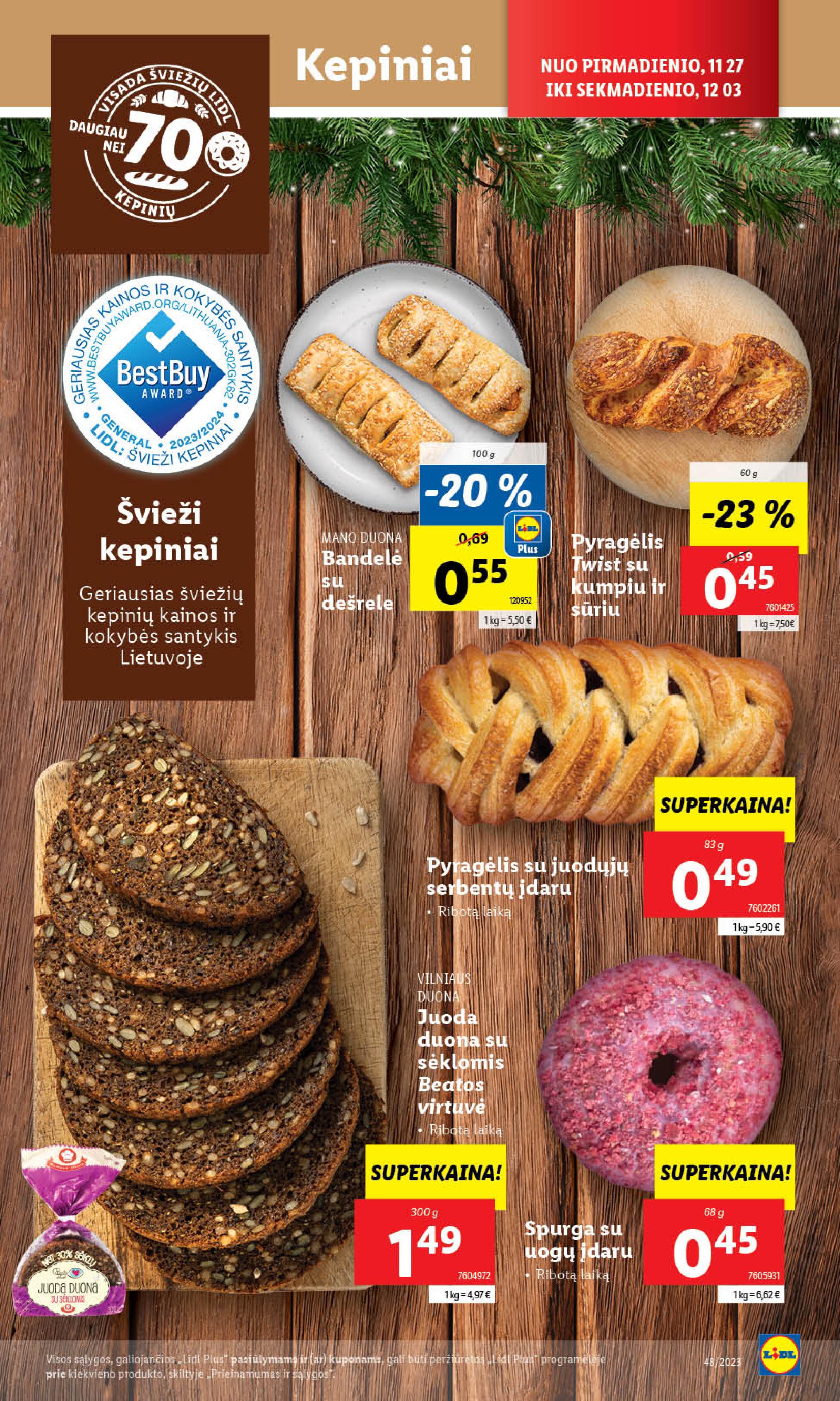 LIDL maisto prekių leidinukas nuo ketvirtadienio 11.30 - 12.03