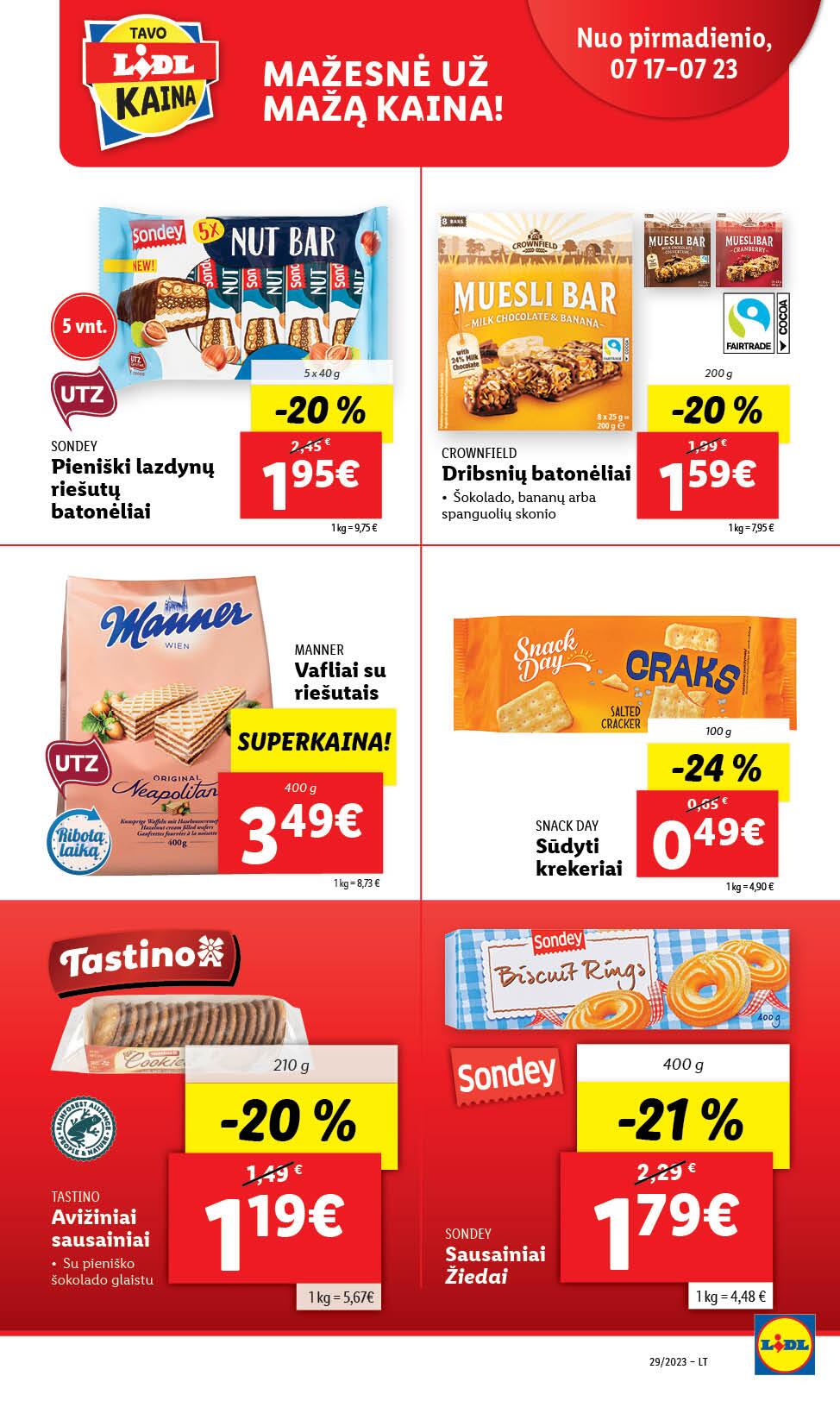 Naujausias LIDL kaininis katalogas 2023.07.17 - 2023.07.23