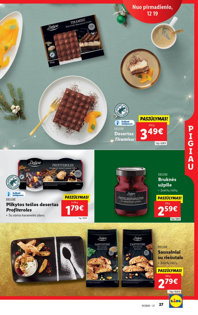 Naujausias LIDL kaininis katalogas 2022.12.19 - 2022.12.25