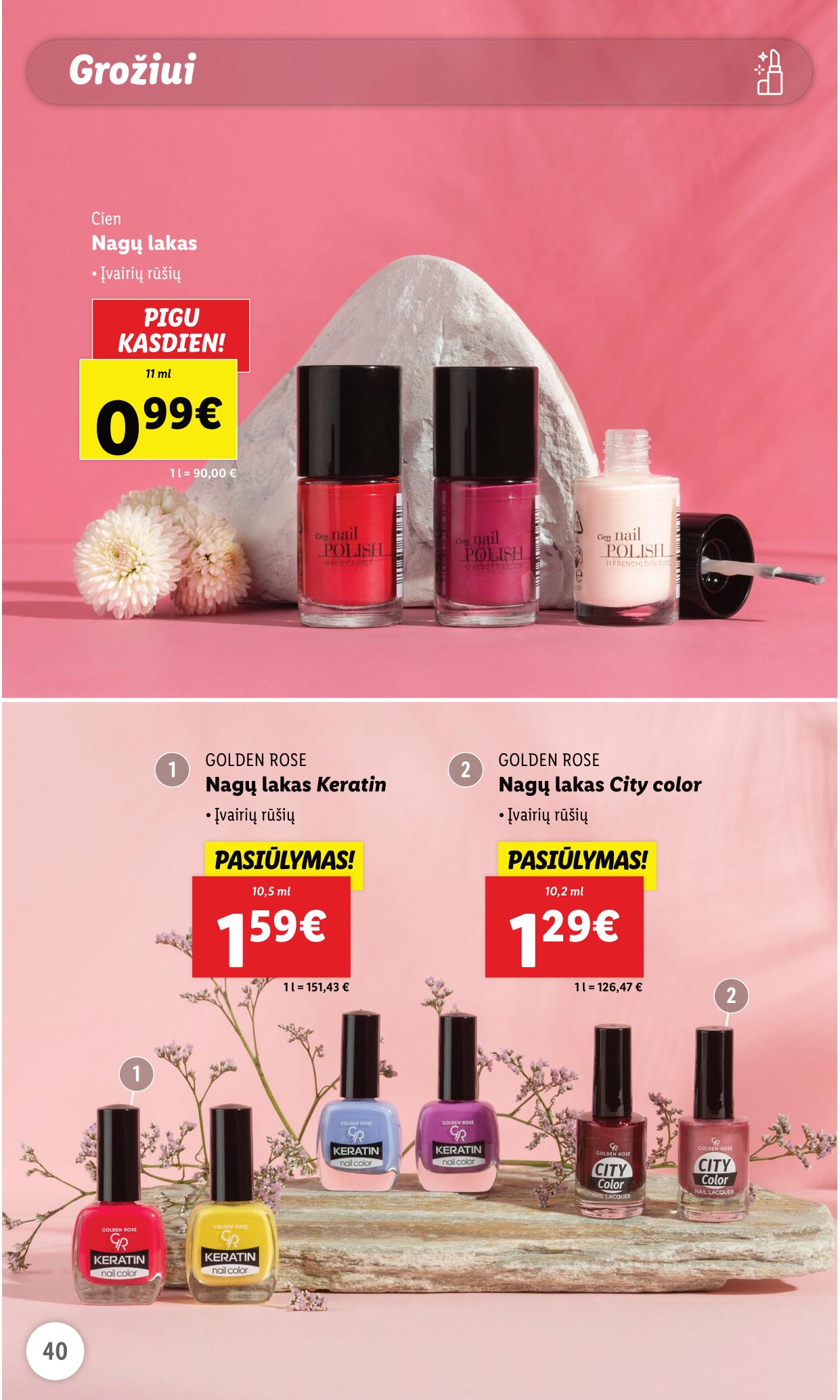 LIDL prekių katalogas "Grožio festivalis" galioja nuo 2023.05.01