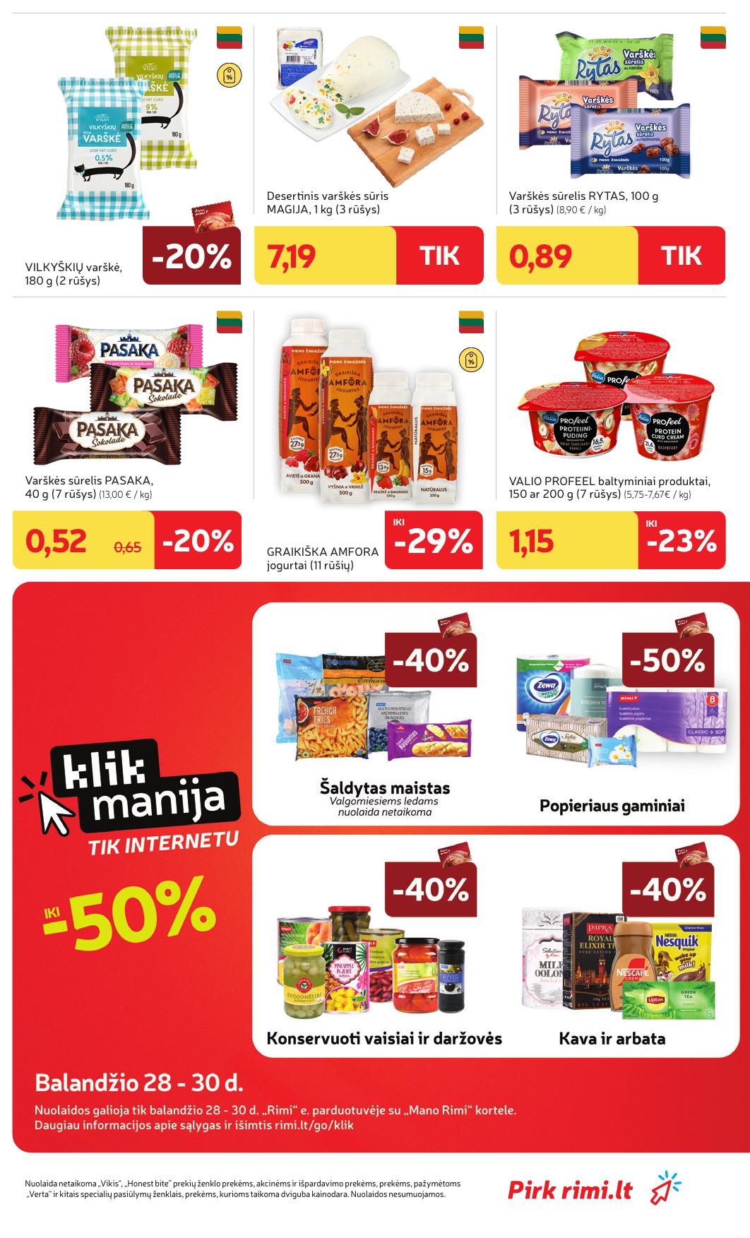Naujausias RIMI kaininis katalogas 2026.04.28 - 2026.05.04