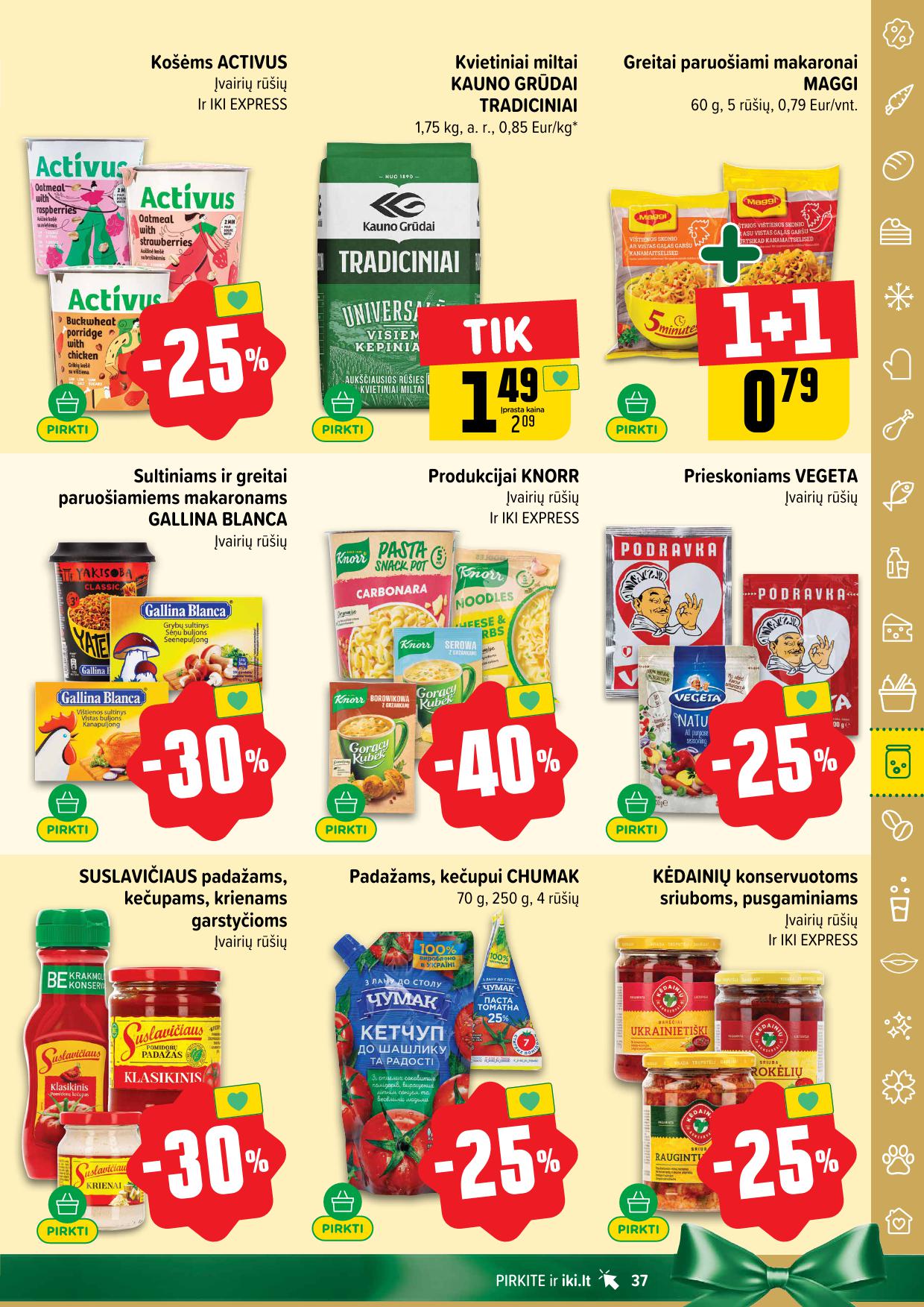 Naujausias IKI kaininis katalogas 2025.11.10 - 2025.11.16