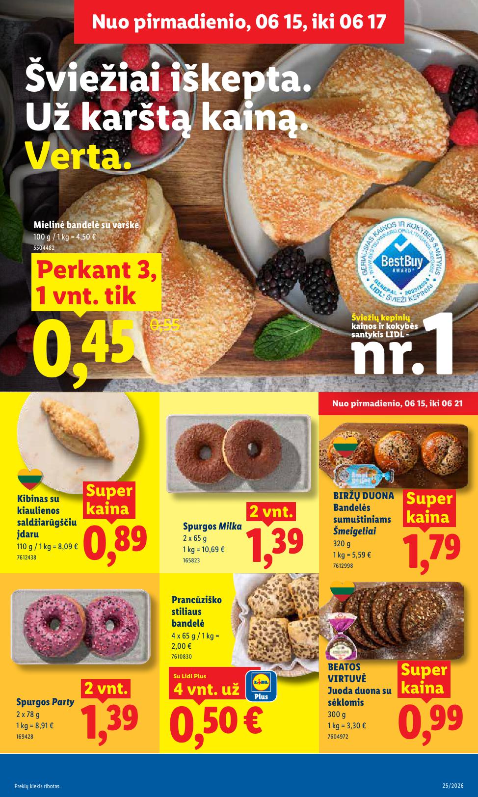 Naujausias LIDL kaininis katalogas 2026.06.15 - 2026.06.21