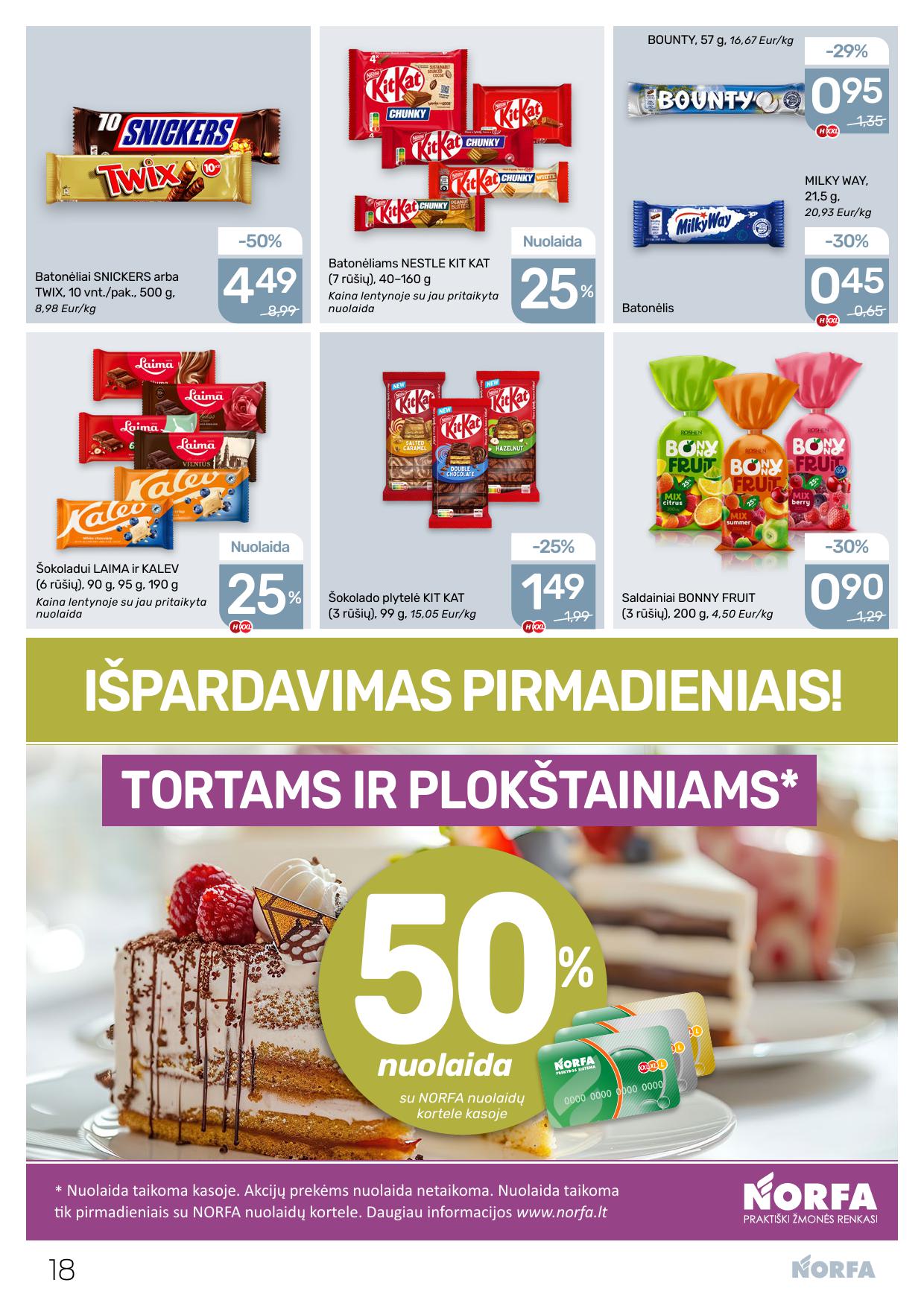 Naujausias NORFA kaininis katalogas 2026.10.01 - 2026.10.14