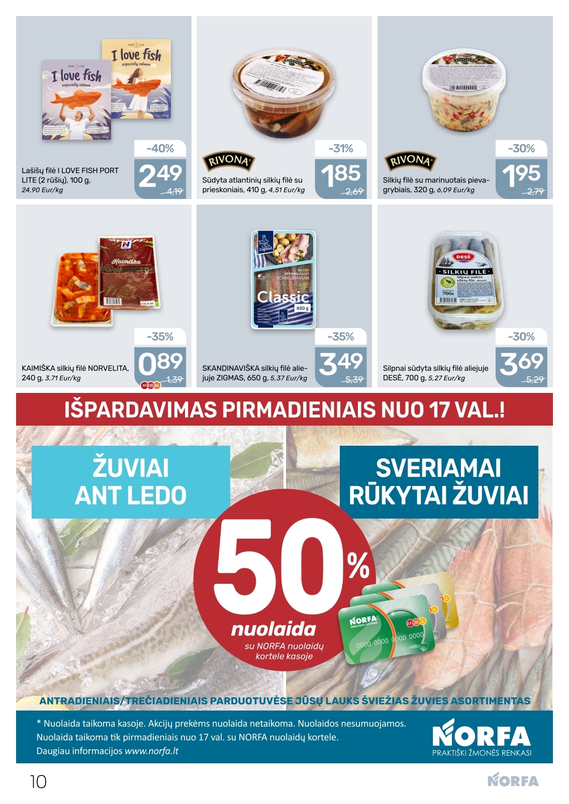 Naujausias NORFA kaininis katalogas 2026.08.20 - 2026.09.02