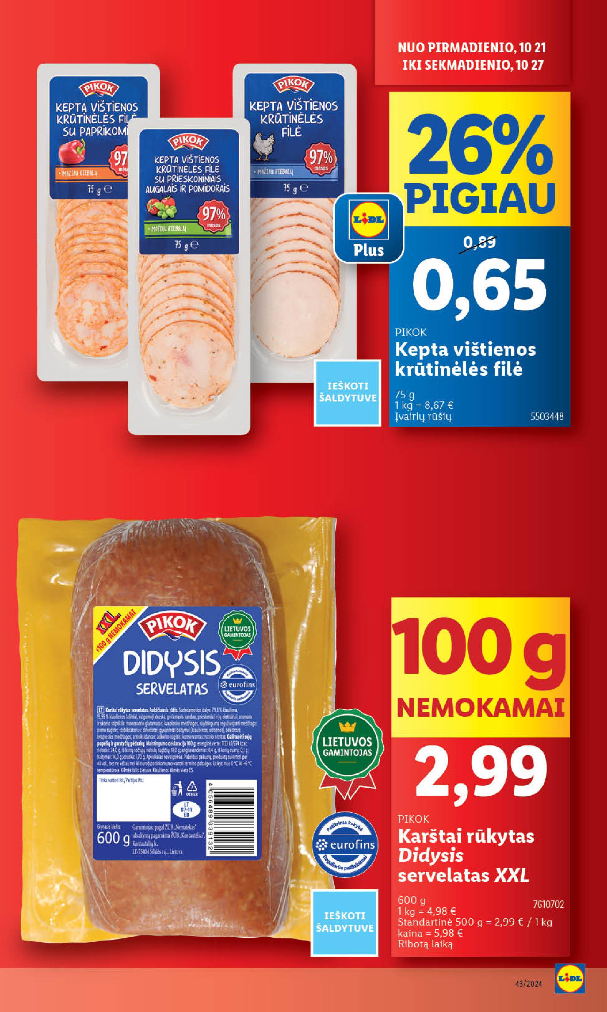 Naujausias LIDL kaininis katalogas 2024.10.21 - 2024.10.27