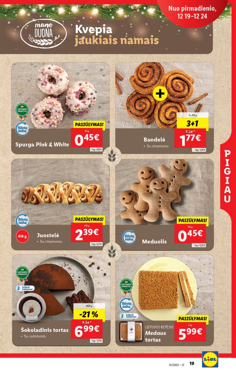 Naujausias LIDL kaininis katalogas 2022.12.19 - 2022.12.25