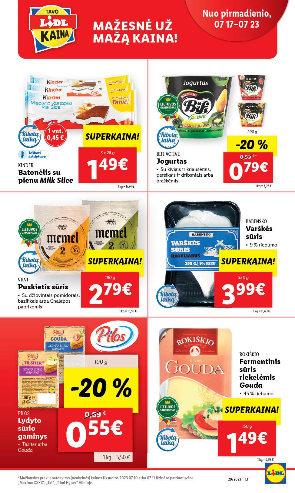 Naujausias LIDL kaininis katalogas 2023.07.17 - 2023.07.23