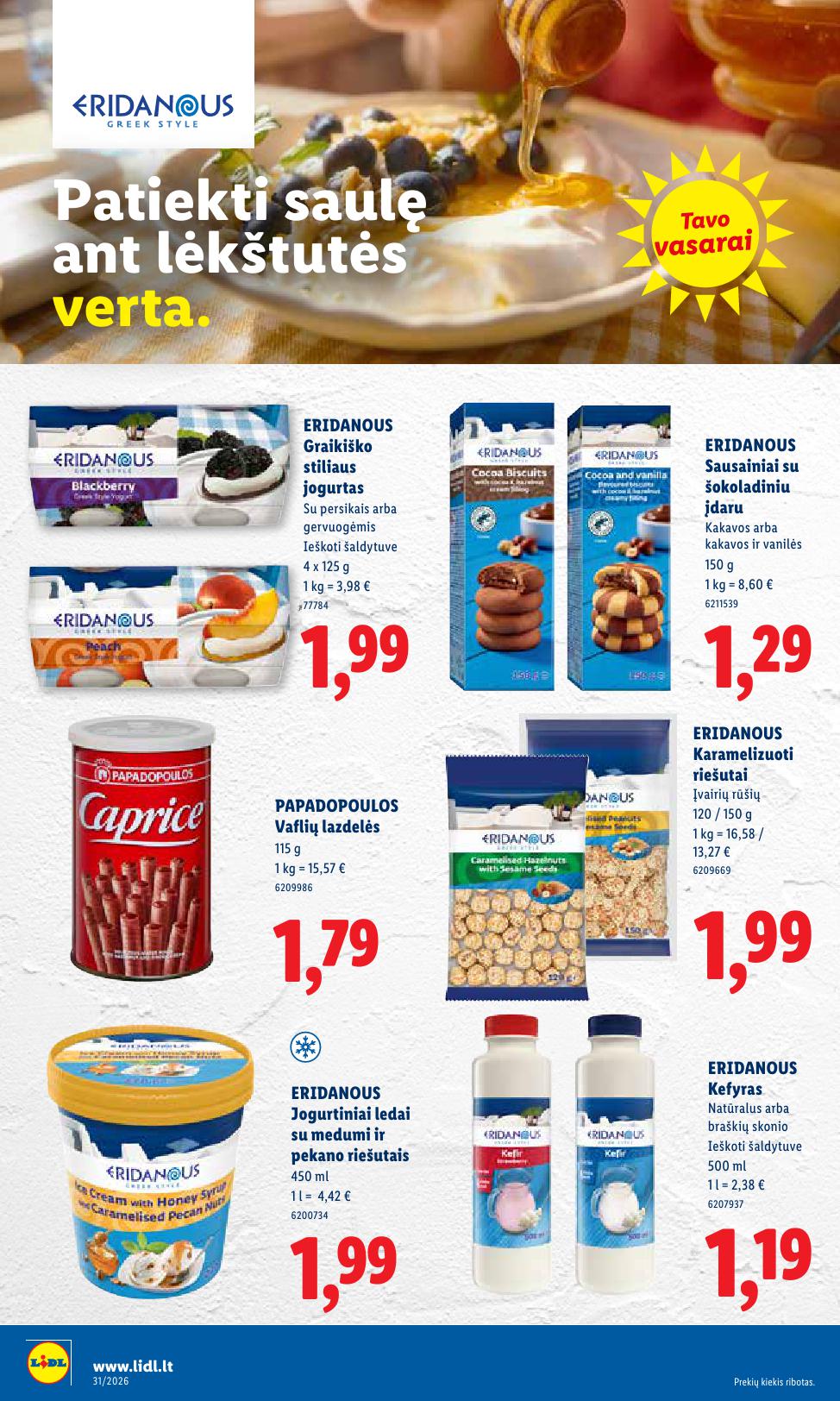 Naujausias LIDL kaininis katalogas 2026.07.27 - 2026.08.02
