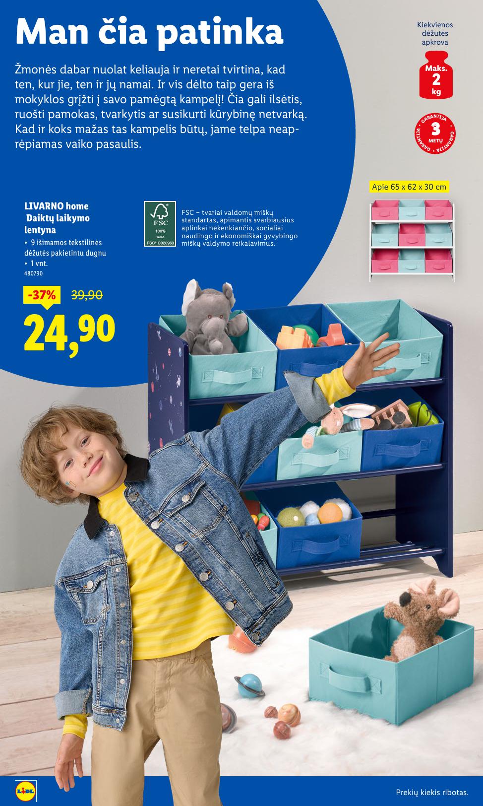 LIDL mokyklos prekių katalogas "Į žinių pasaulį" galioja nuo 2025.07.21