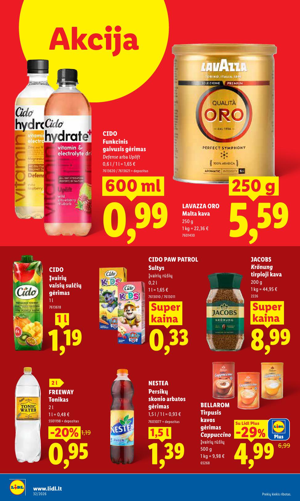Naujausias LIDL kaininis katalogas 2026.08.03 - 2026.08.09