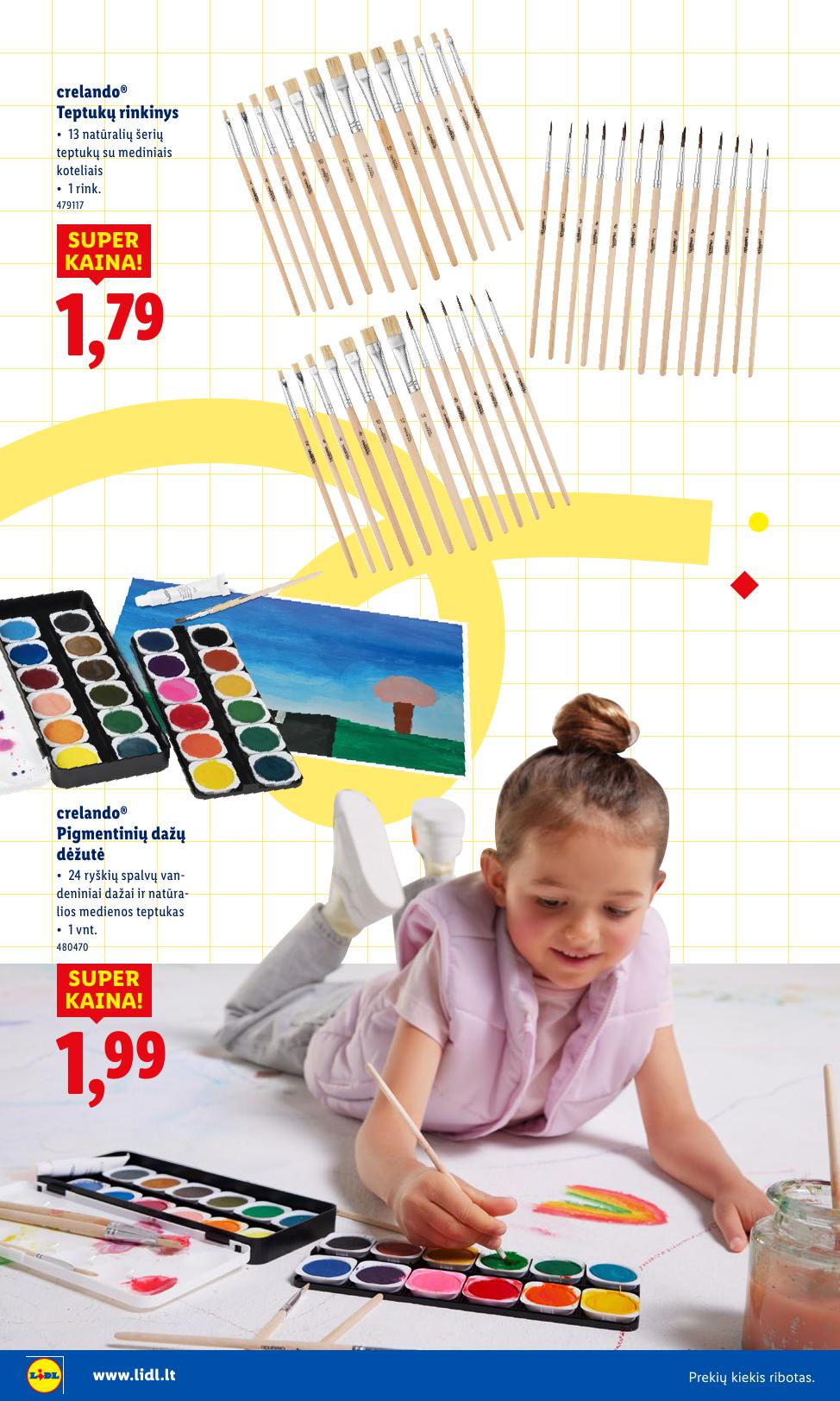 LIDL mokyklos prekių katalogas "Į žinių pasaulį" galioja nuo 2025.07.21