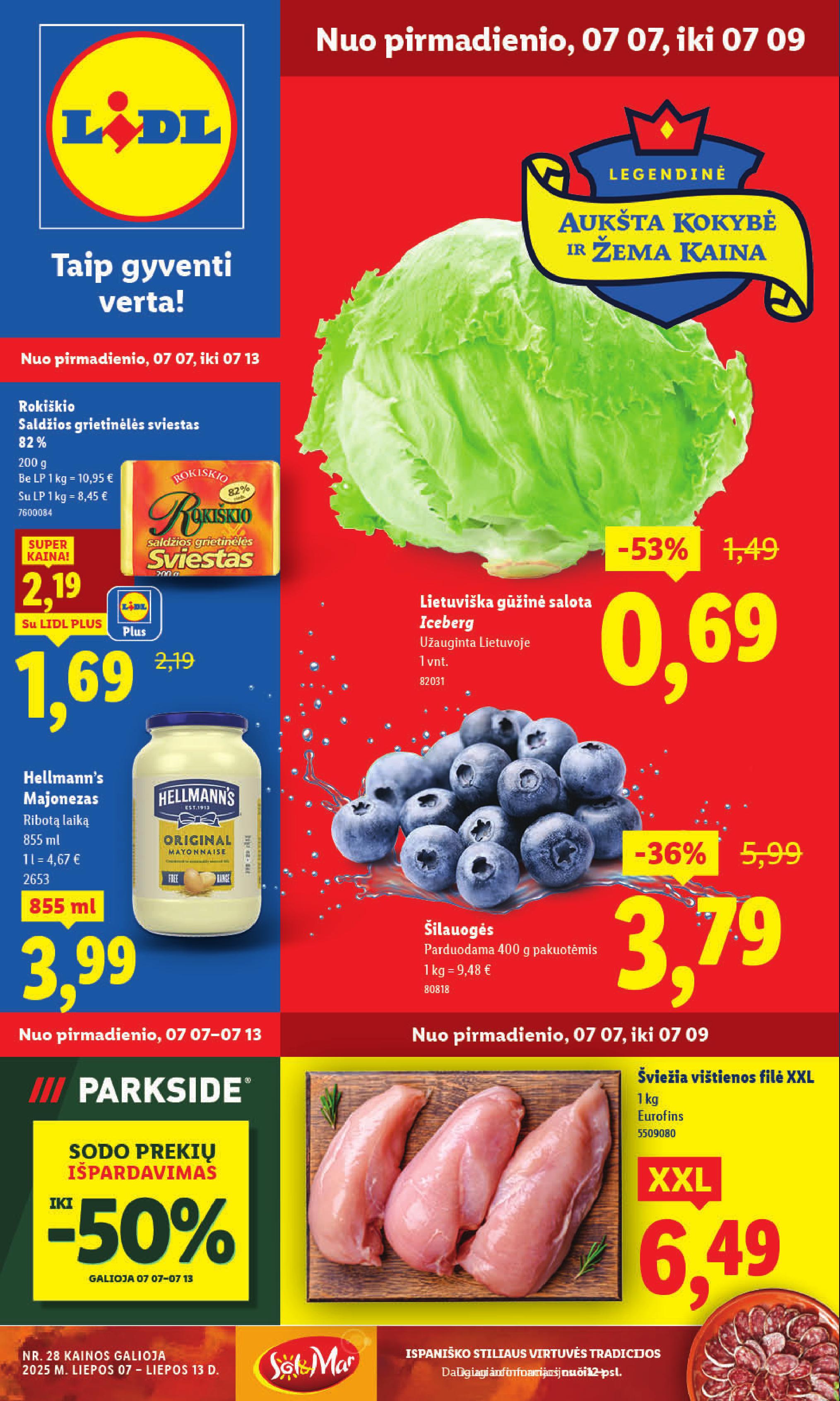 Naujausias LIDL kaininis katalogas 2025.07.07 - 2025.07.13