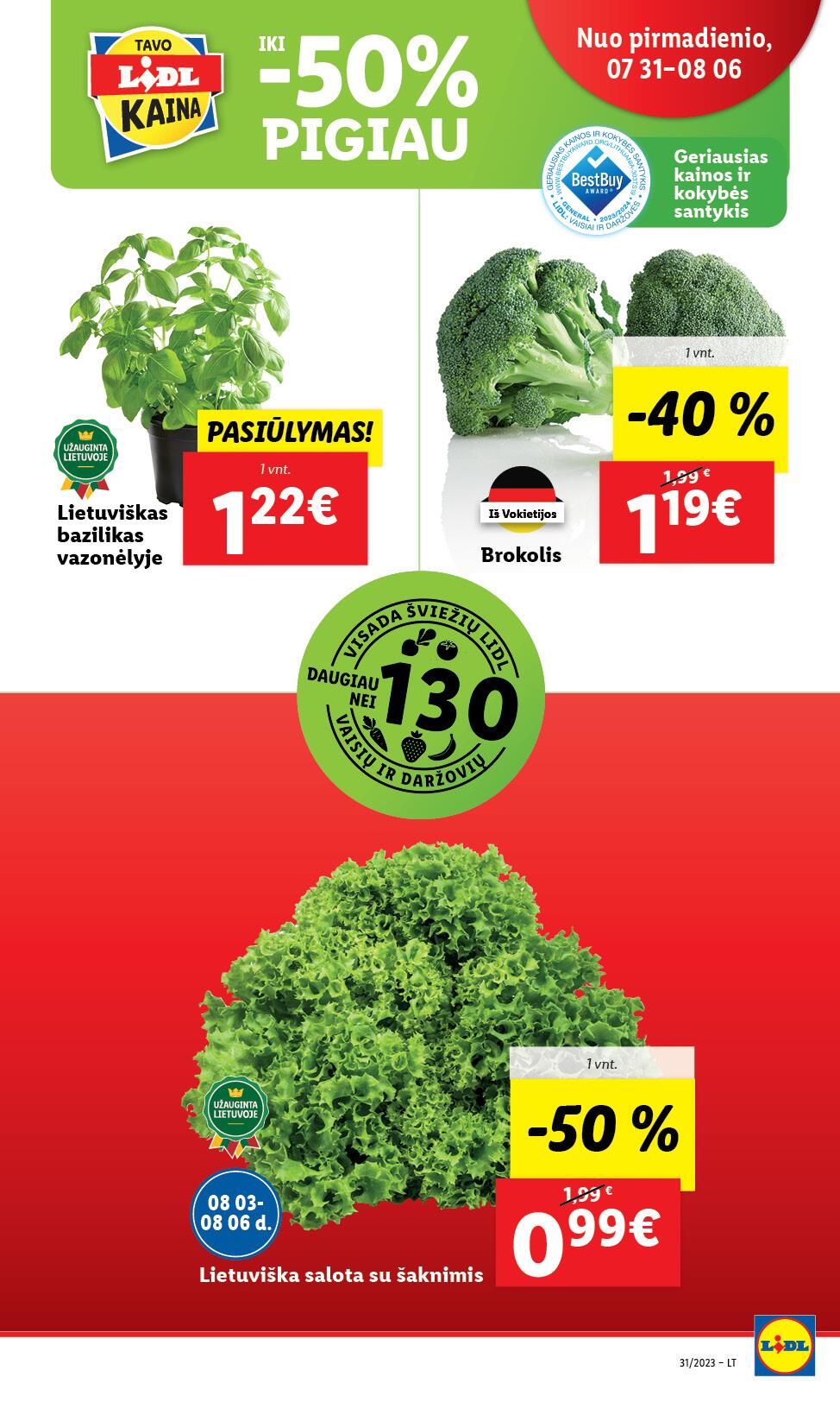 Naujausias LIDL kaininis katalogas 2023.07.31 - 2023.08.06