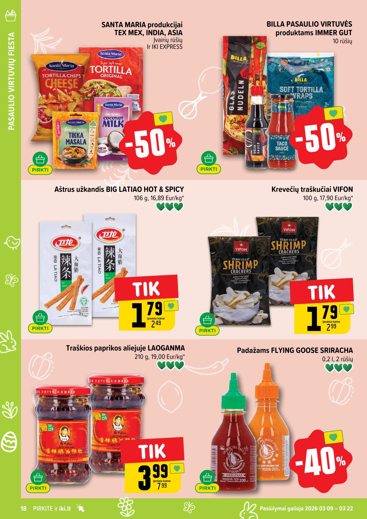 Naujausias IKI kaininis katalogas 2026.03.16 - 2026.03.22