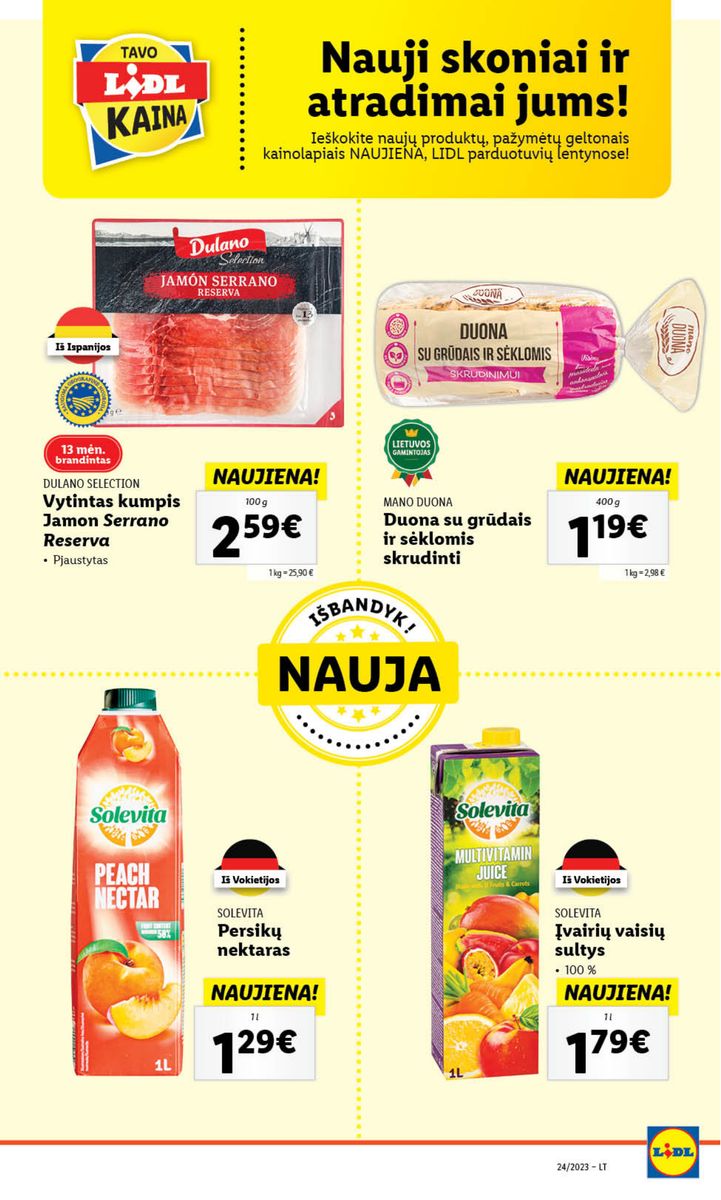 Naujausias LIDL kaininis katalogas 2023.06.12 - 2023.06.18