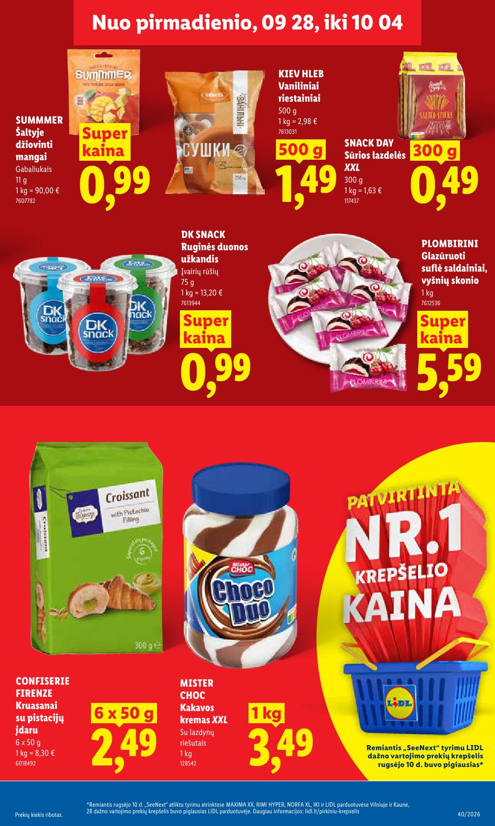 Naujausias LIDL kaininis katalogas 2026.09.28 - 2026.10.04