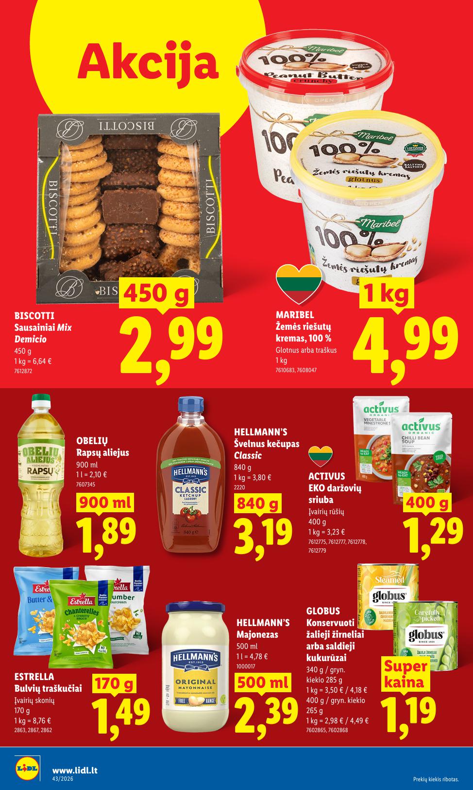 Naujausias LIDL kaininis katalogas 2026.10.19 - 2026.10.25