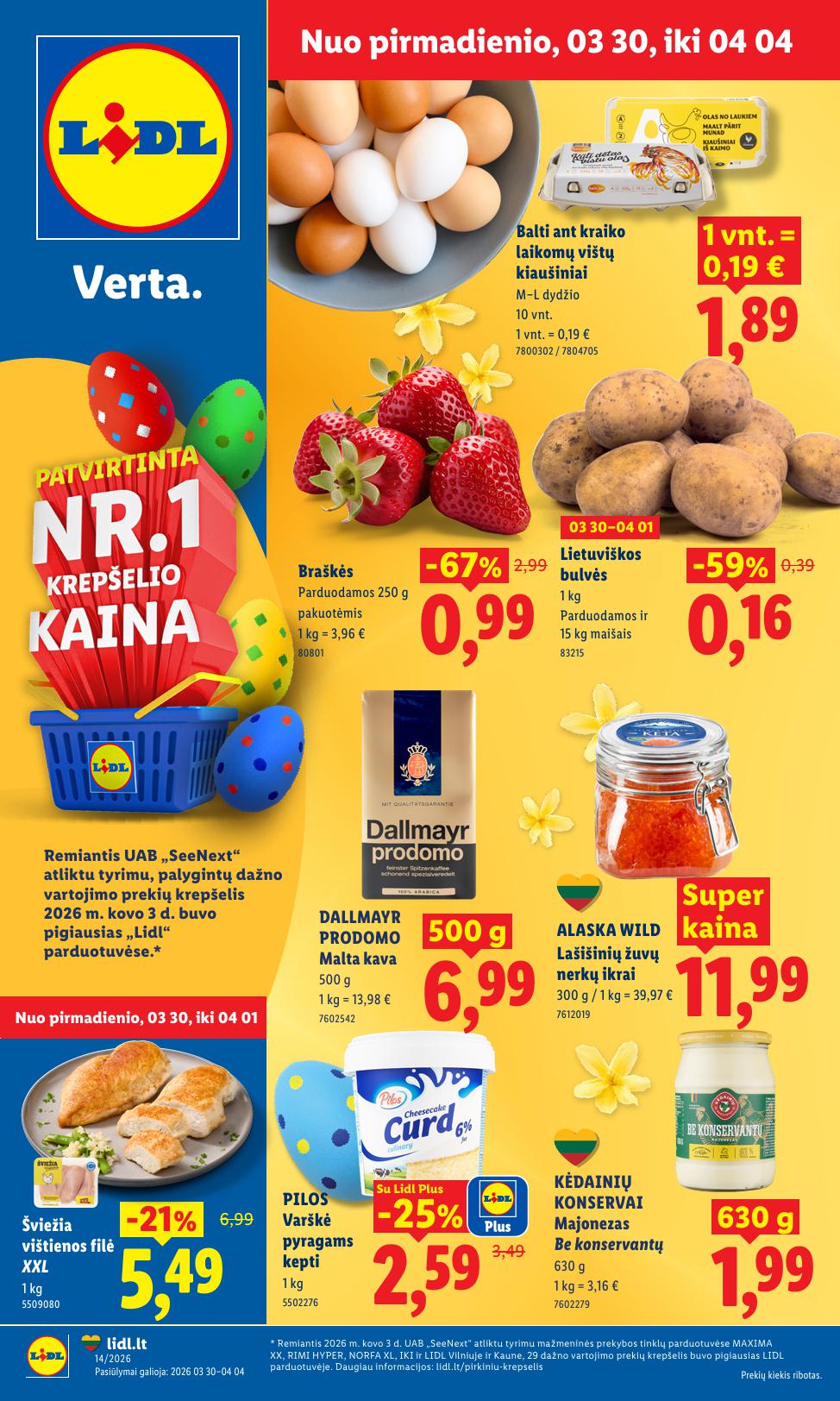 Naujausias LIDL kaininis katalogas 2026.03.30 - 2026.04.04