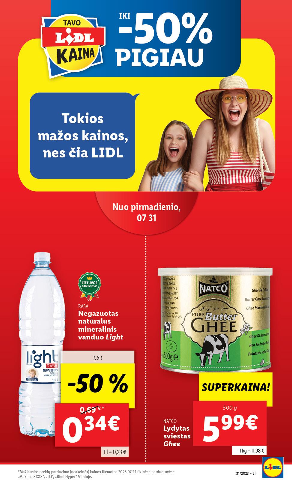 Naujausias LIDL kaininis katalogas 2023.07.31 - 2023.08.06